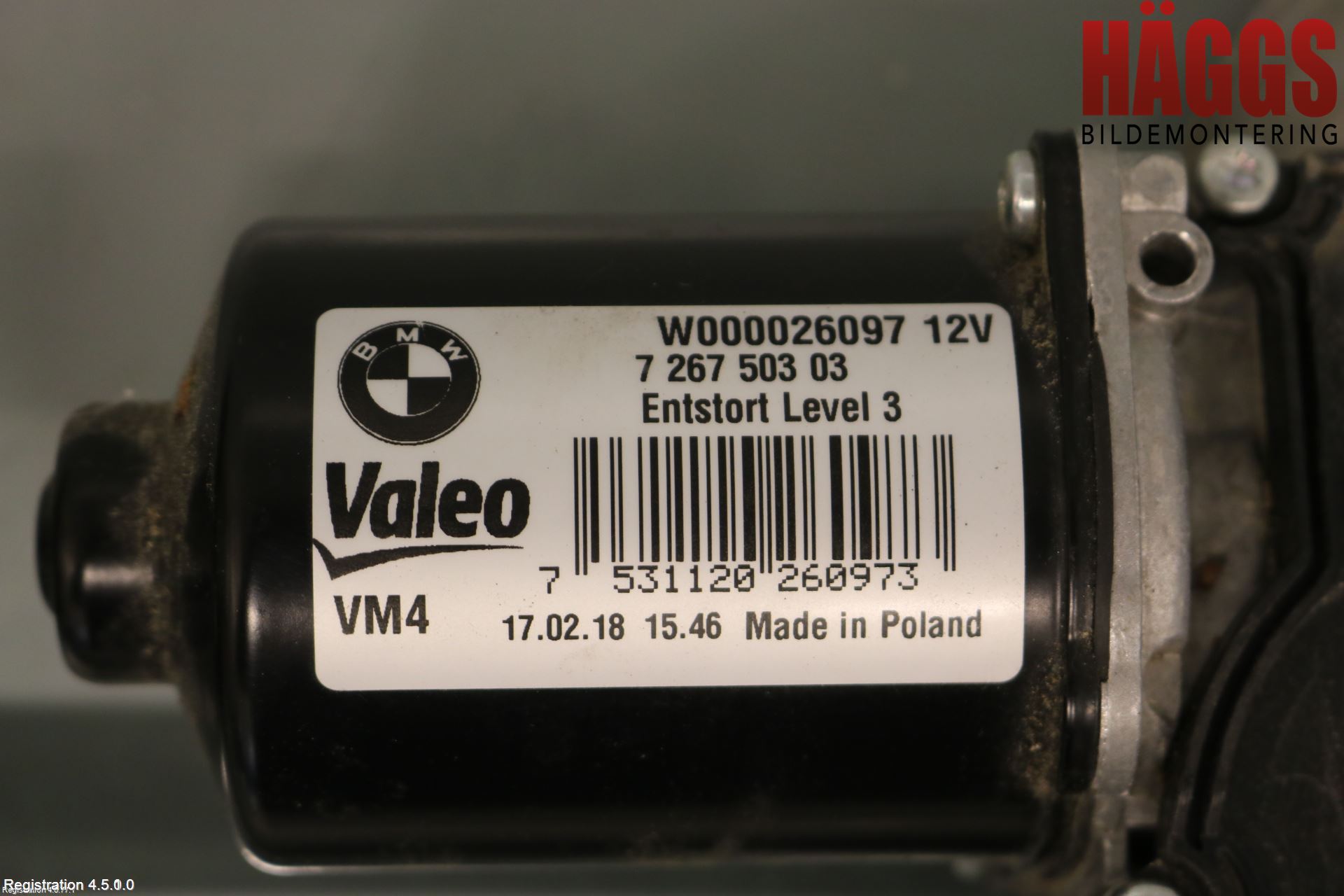 BMW 1 F20/F21 11-19 Torkarmotor Vindruta