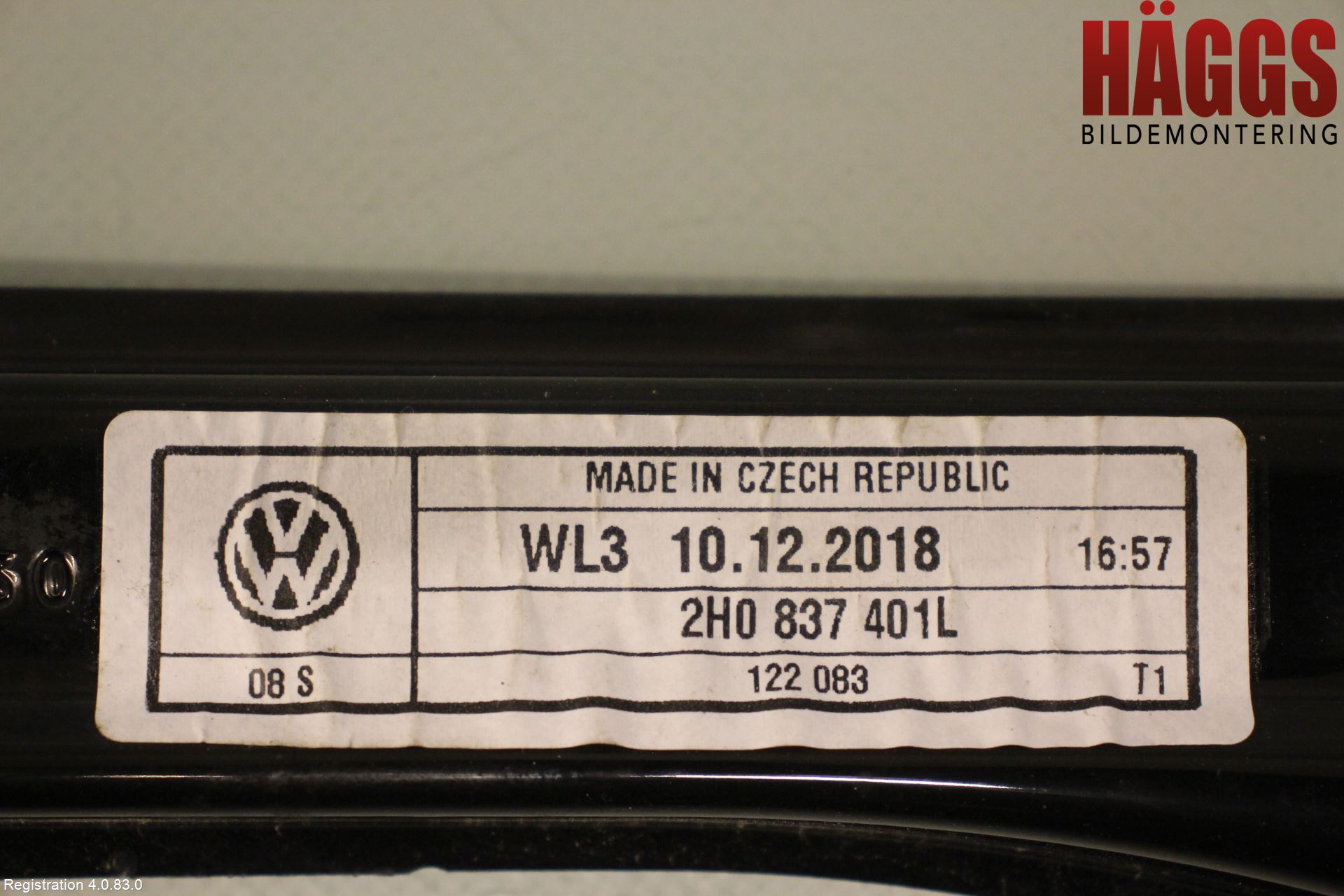 Volkswagen VW AMAROK 2H 10-22 Fönsterhissmekanism