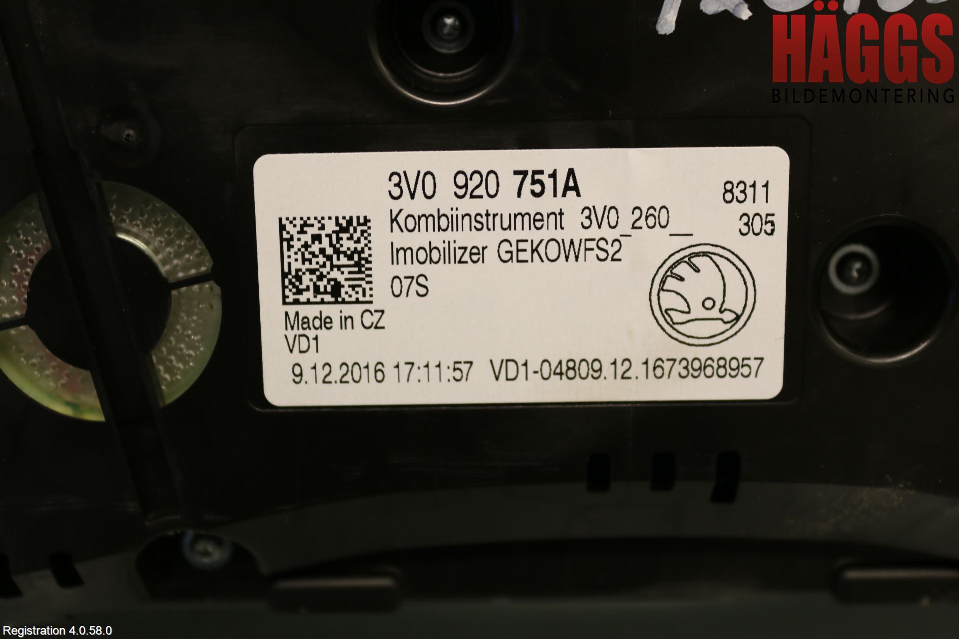 Skoda SUPERB 16-24 Instrument Komb