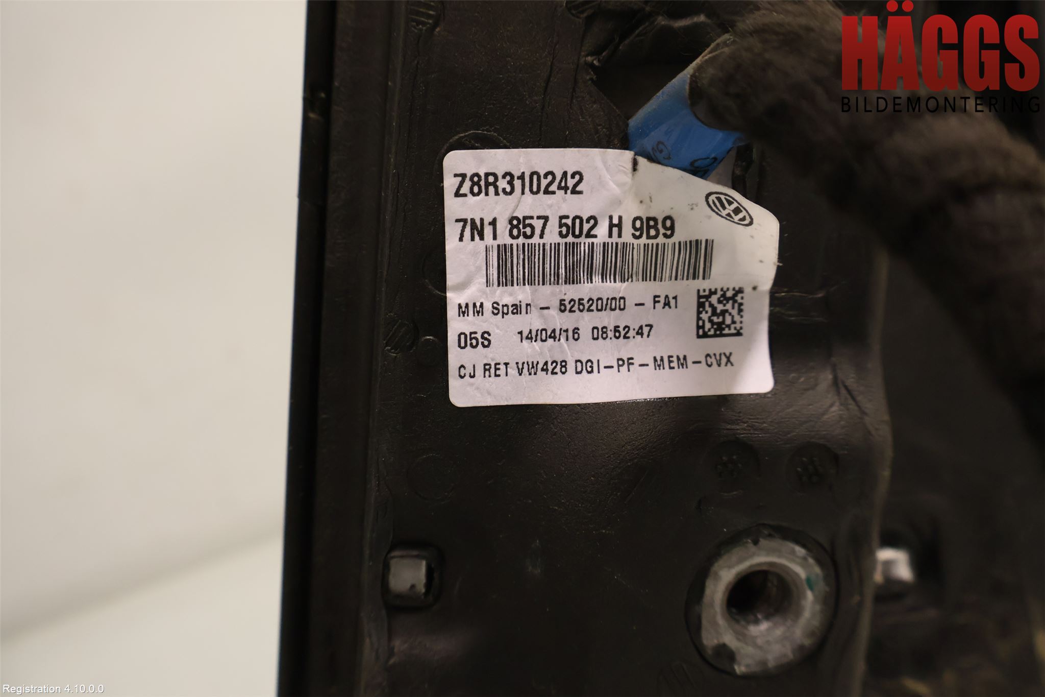 Volkswagen VW SHARAN 11- Spegel Yttre El Hö