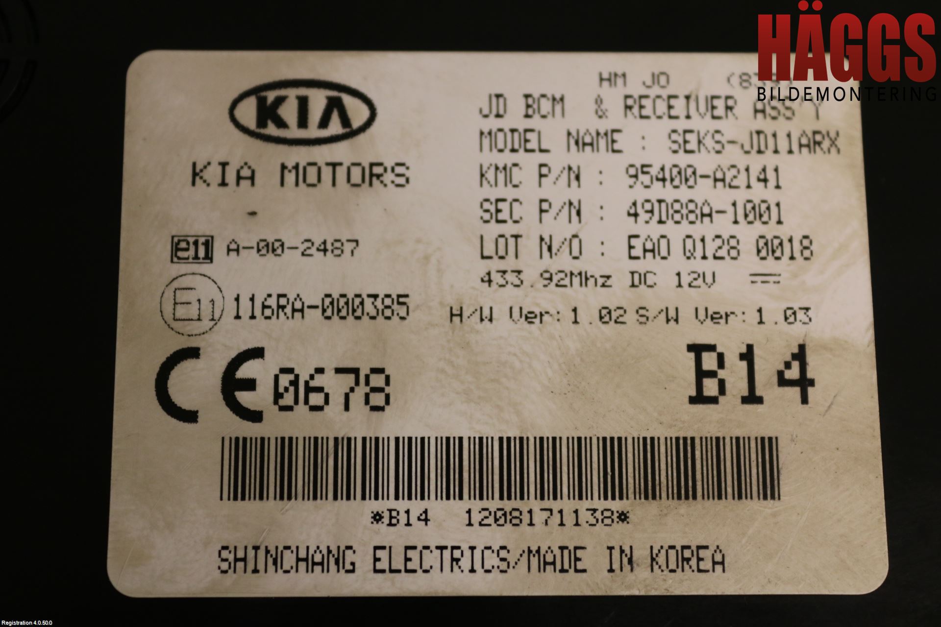 Kia CEED 12-18 Styrenhet Övrigt