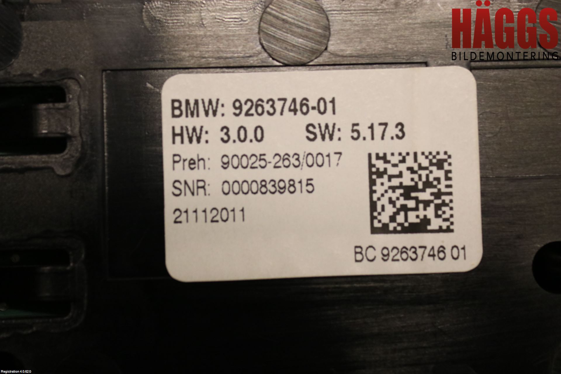 BMW 5 F10/F11/F18 09-17 Ac Styrenhet Ac Manöveren