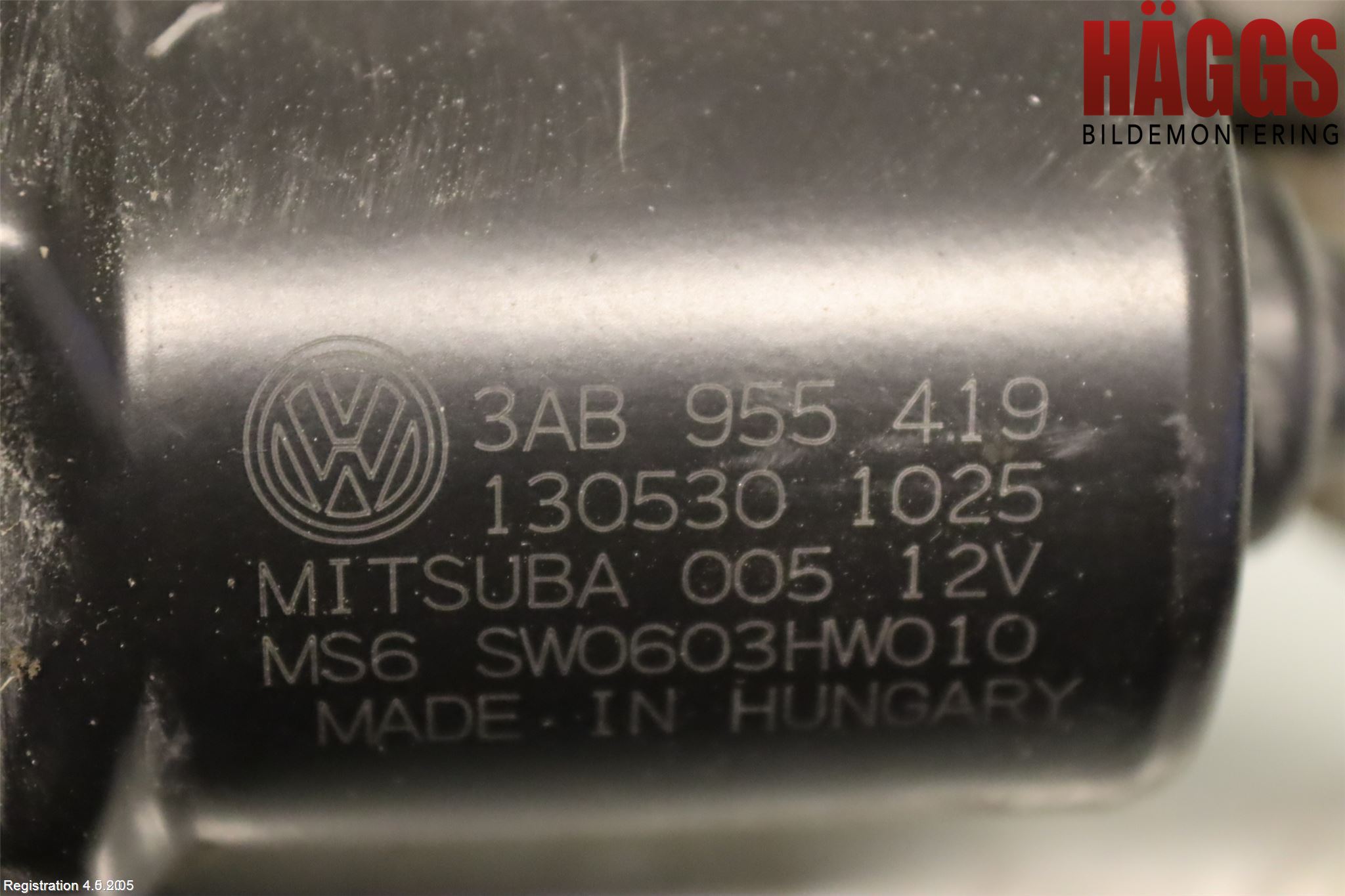 Volkswagen VW PASSAT 11-14 Torkarmotor Vindruta