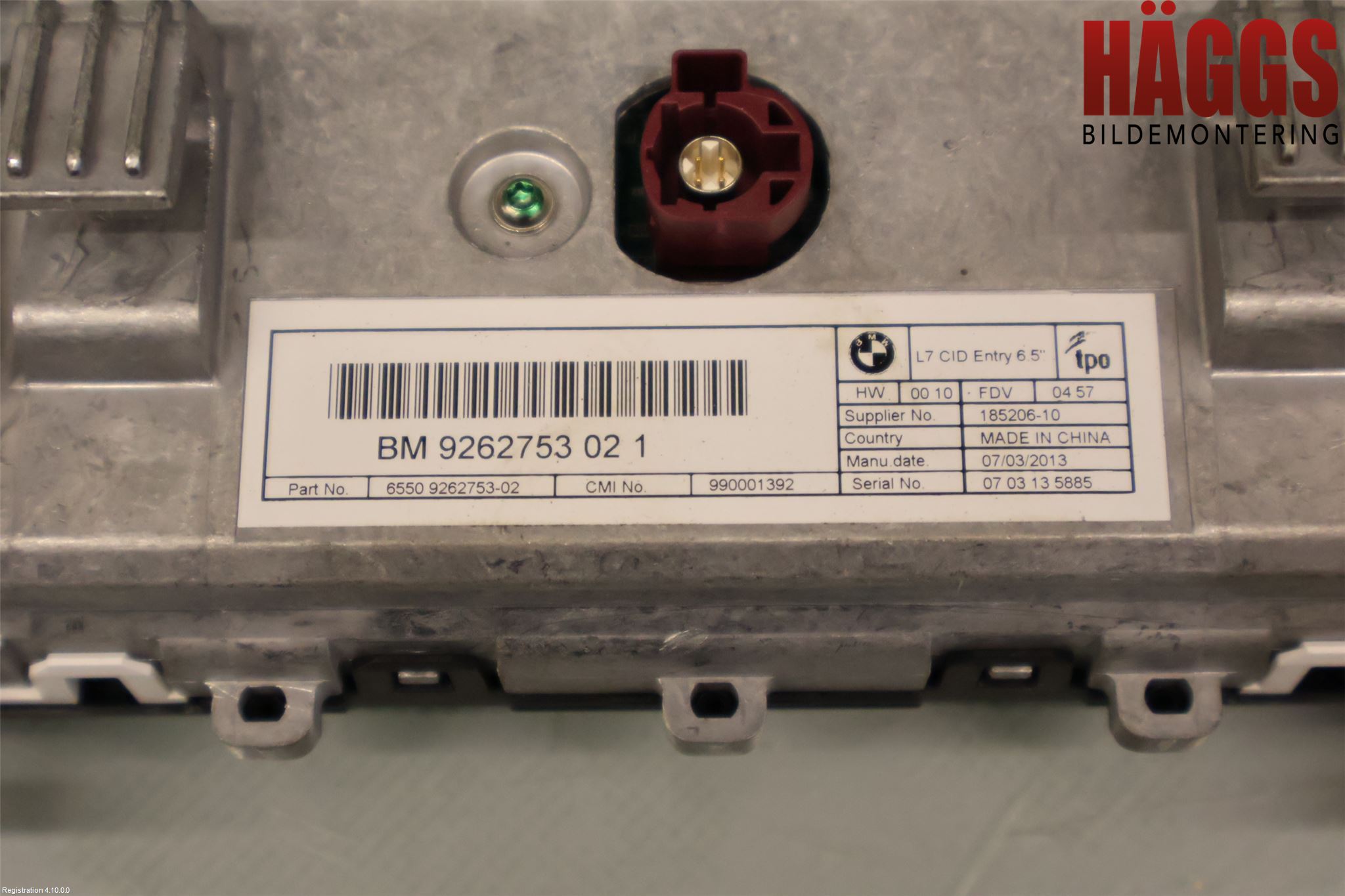 BMW 3 F30/F31/F80 12-19 Bildskärm