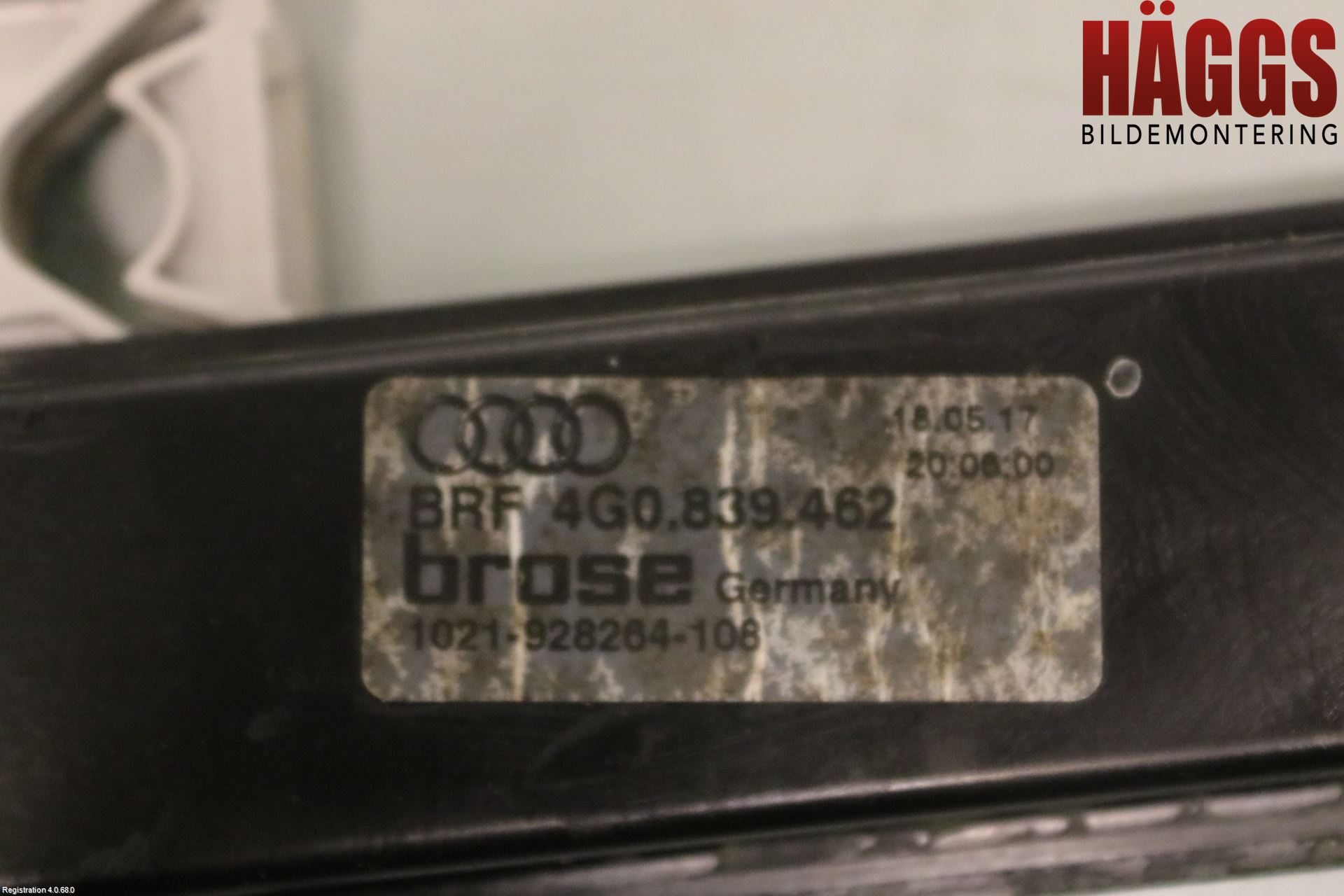 Audi A6/S6 4G 11-18 Fönsterhissmekanism
