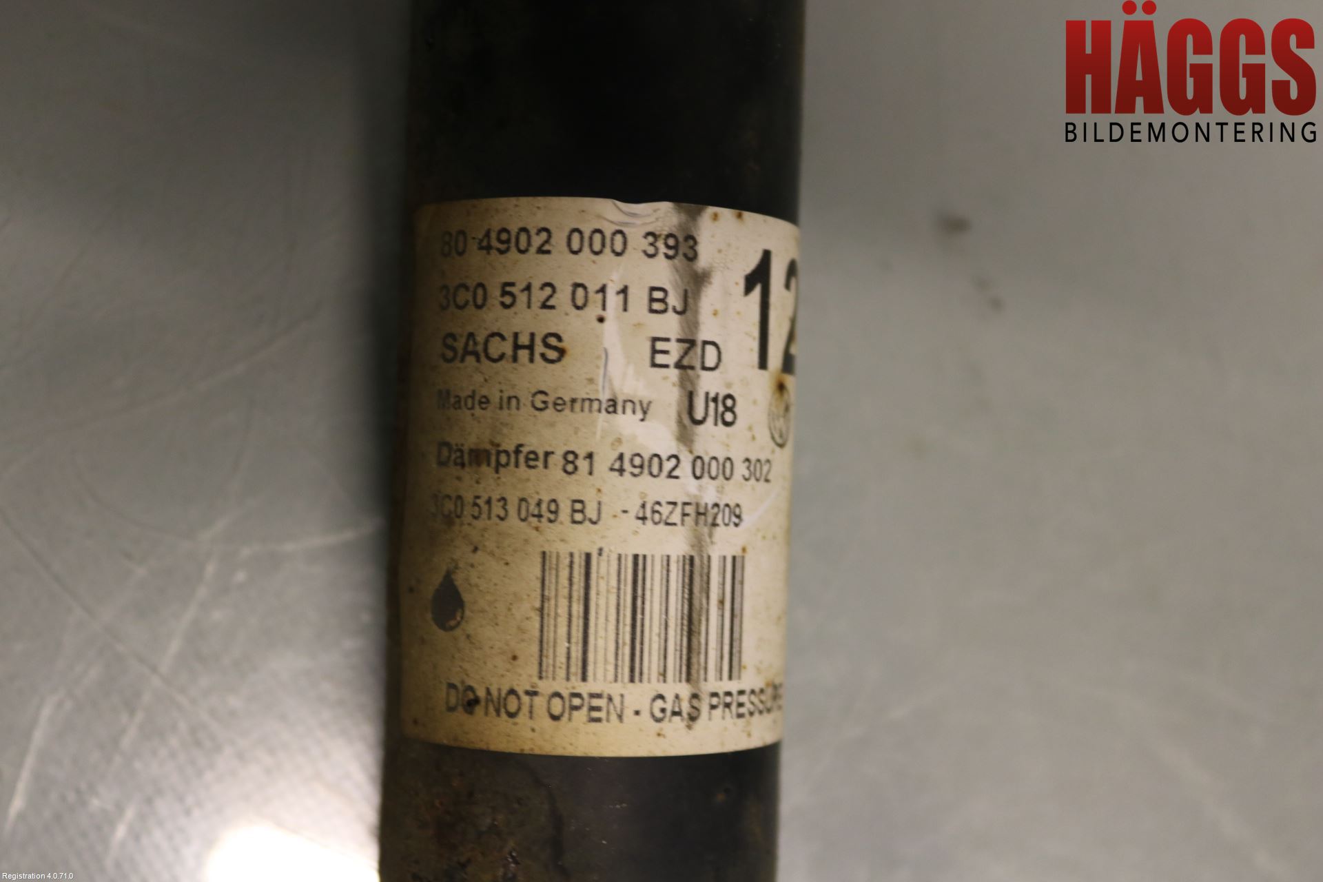 Volkswagen VW PASSAT 11-14 Stötdämpare Bak