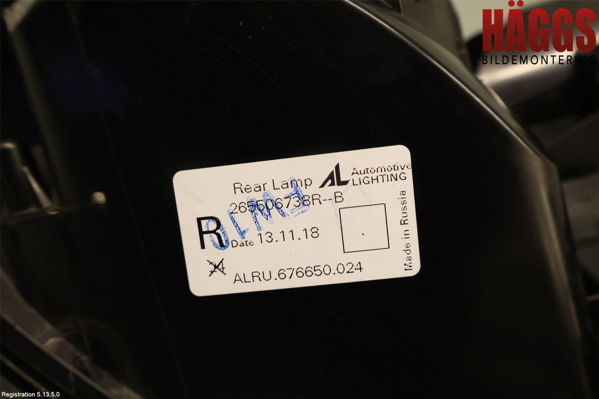 Renault CAPTUR 13-19 Bakljus Höger