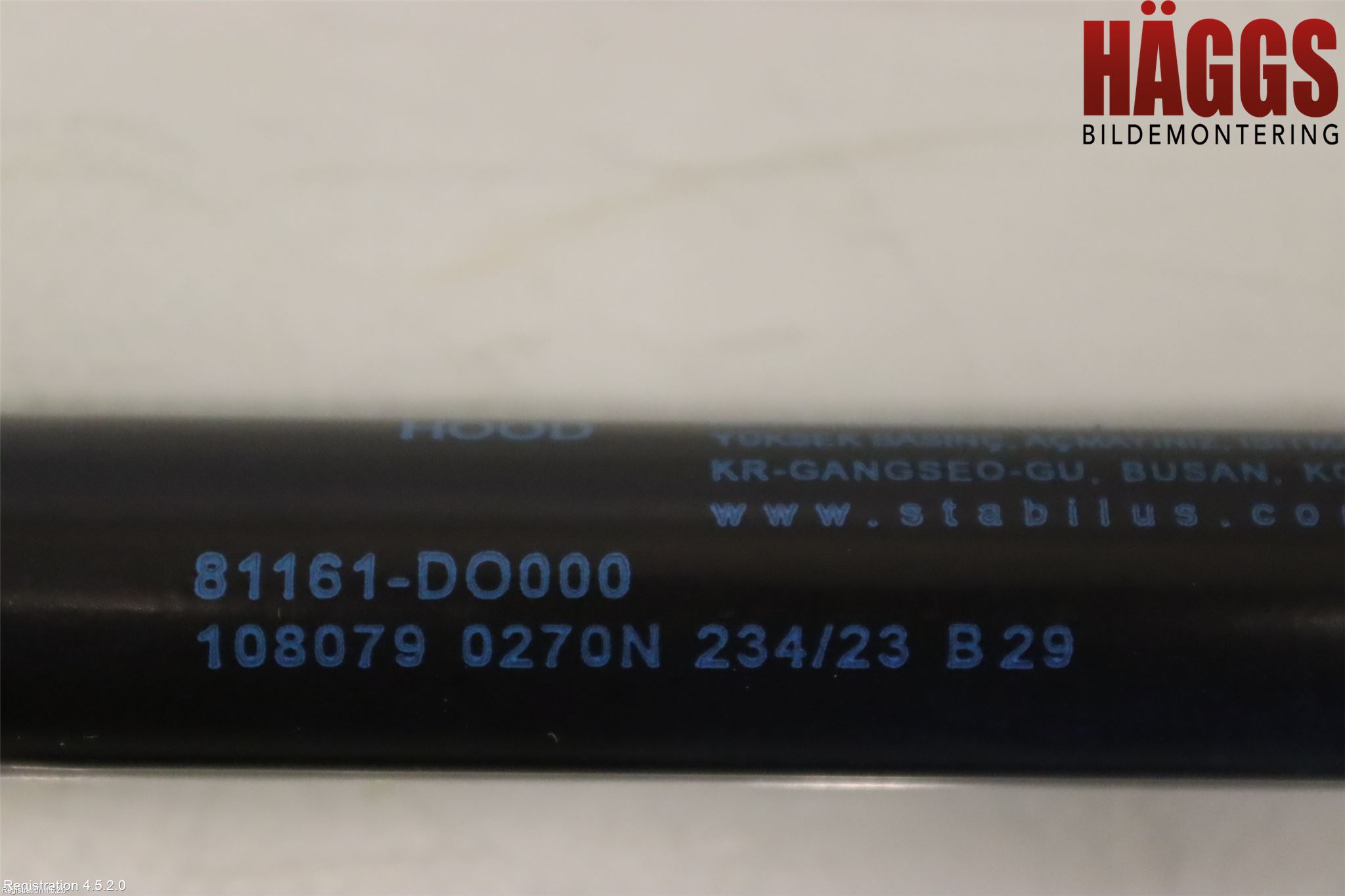 Kia EV9 24- Gasfjäder Motorhuv