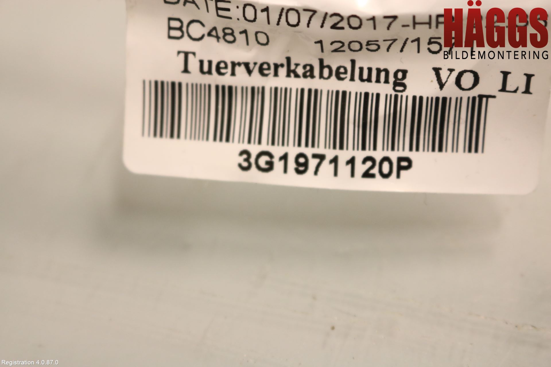 Volkswagen VW PASSAT 15-19 Kabelhärva