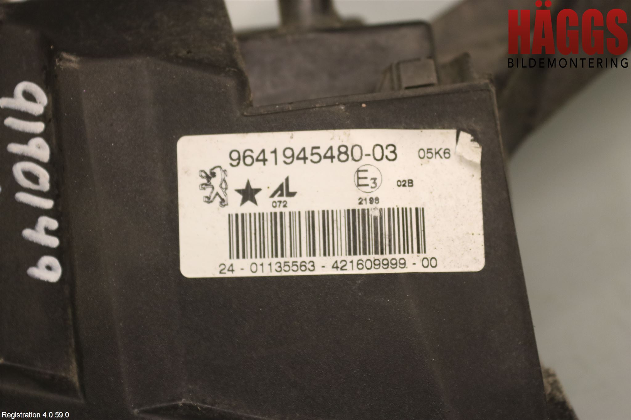 Peugeot 407 Dimljus-Varselljus Fram