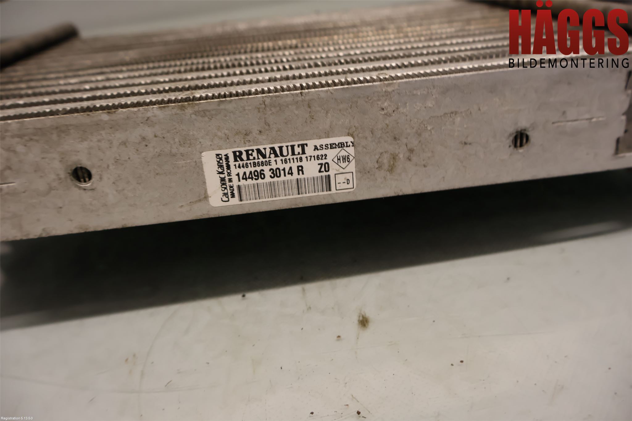 Renault CAPTUR 13-19 Laddluft-Intercooler Kyl