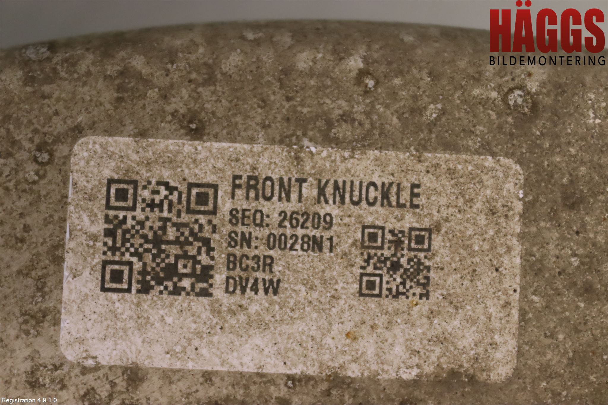 Tesla MODEL 3 17- Styrspindel Lagerhus Vä