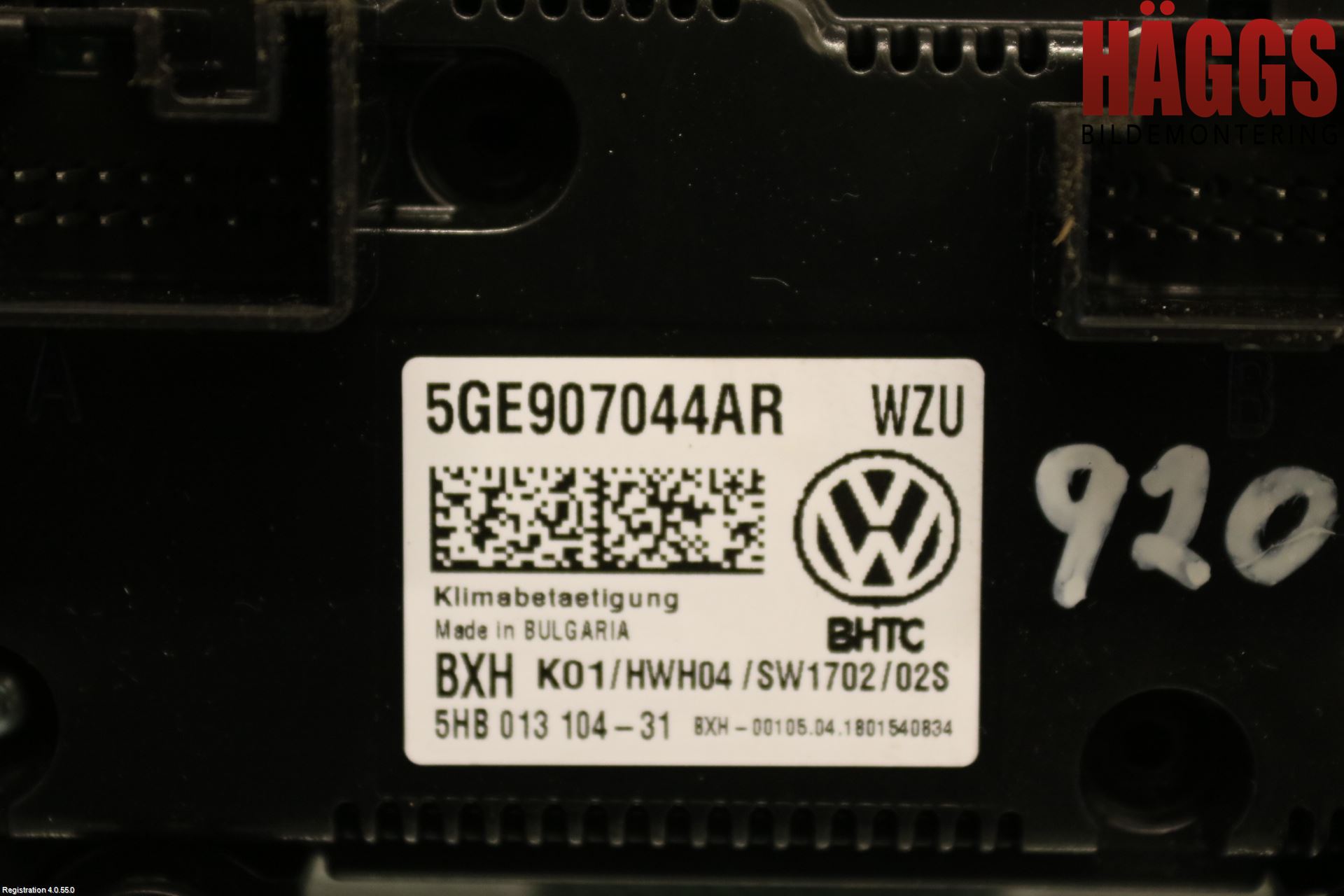 Volkswagen VW PASSAT 15-19 Ac Styrenhet Ac Manöveren