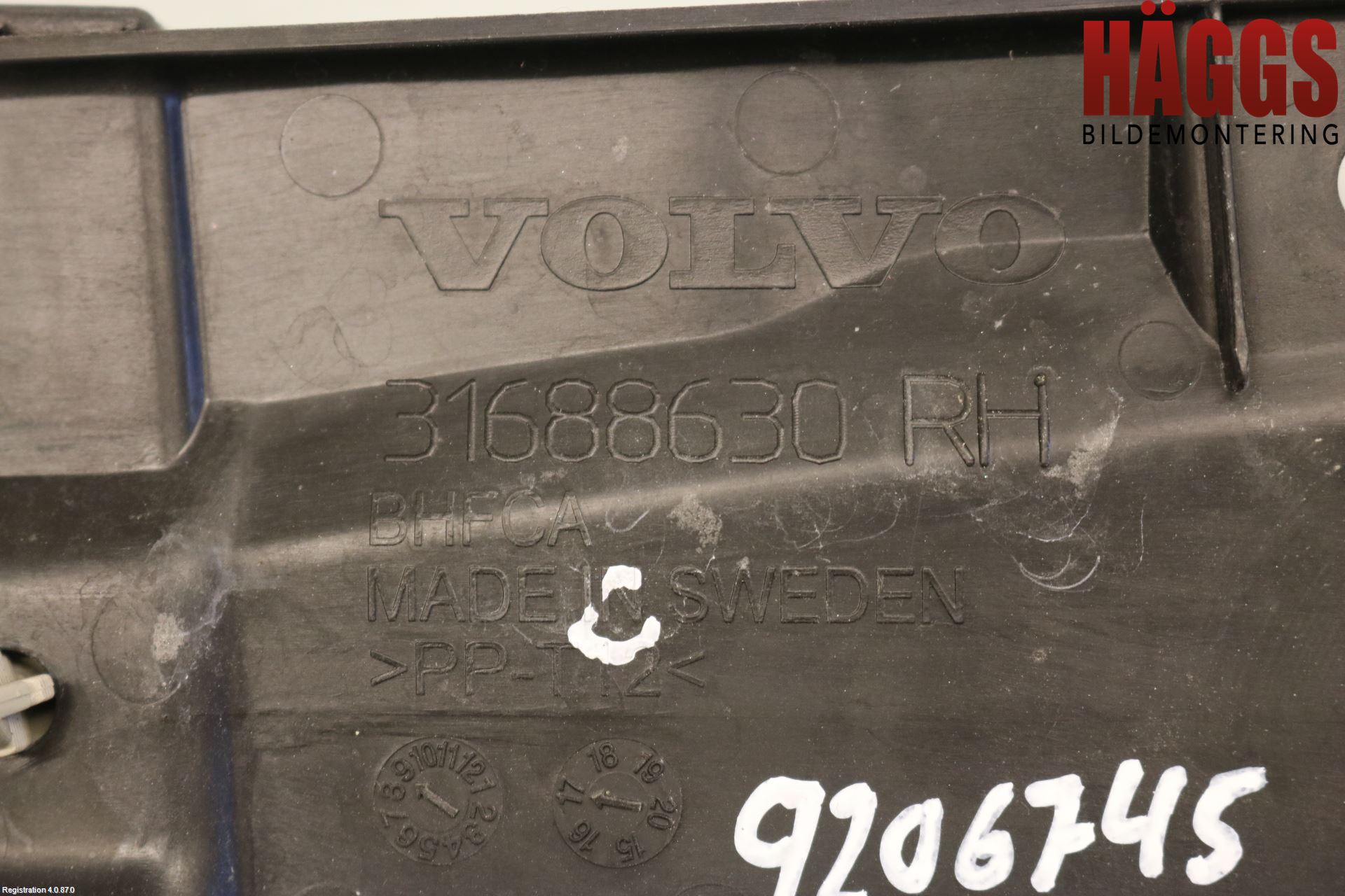 Volvo V90 17->> Torpedplåt-Torpedplast