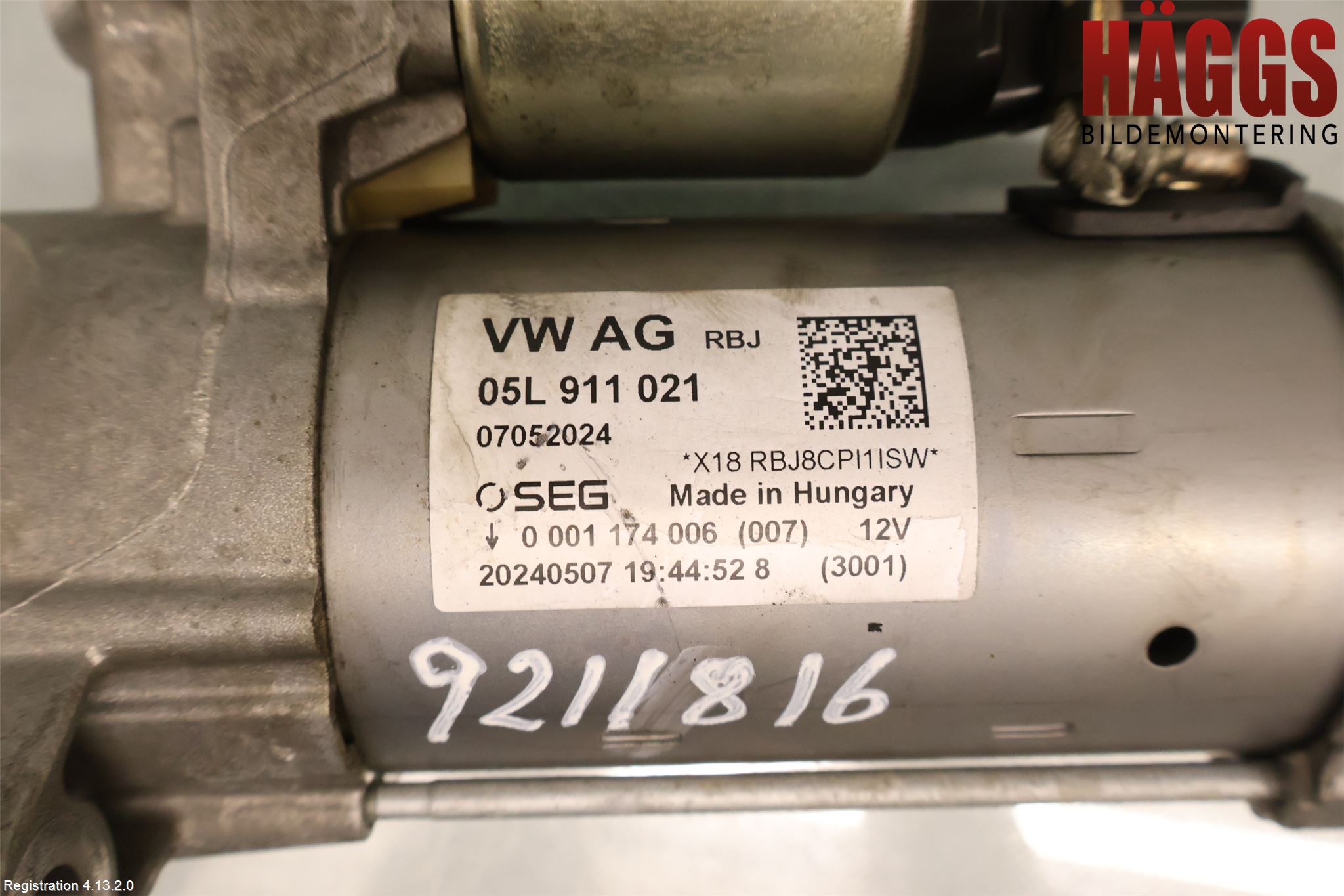 Audi A6 F2/C8 19- Startmotor Diesel