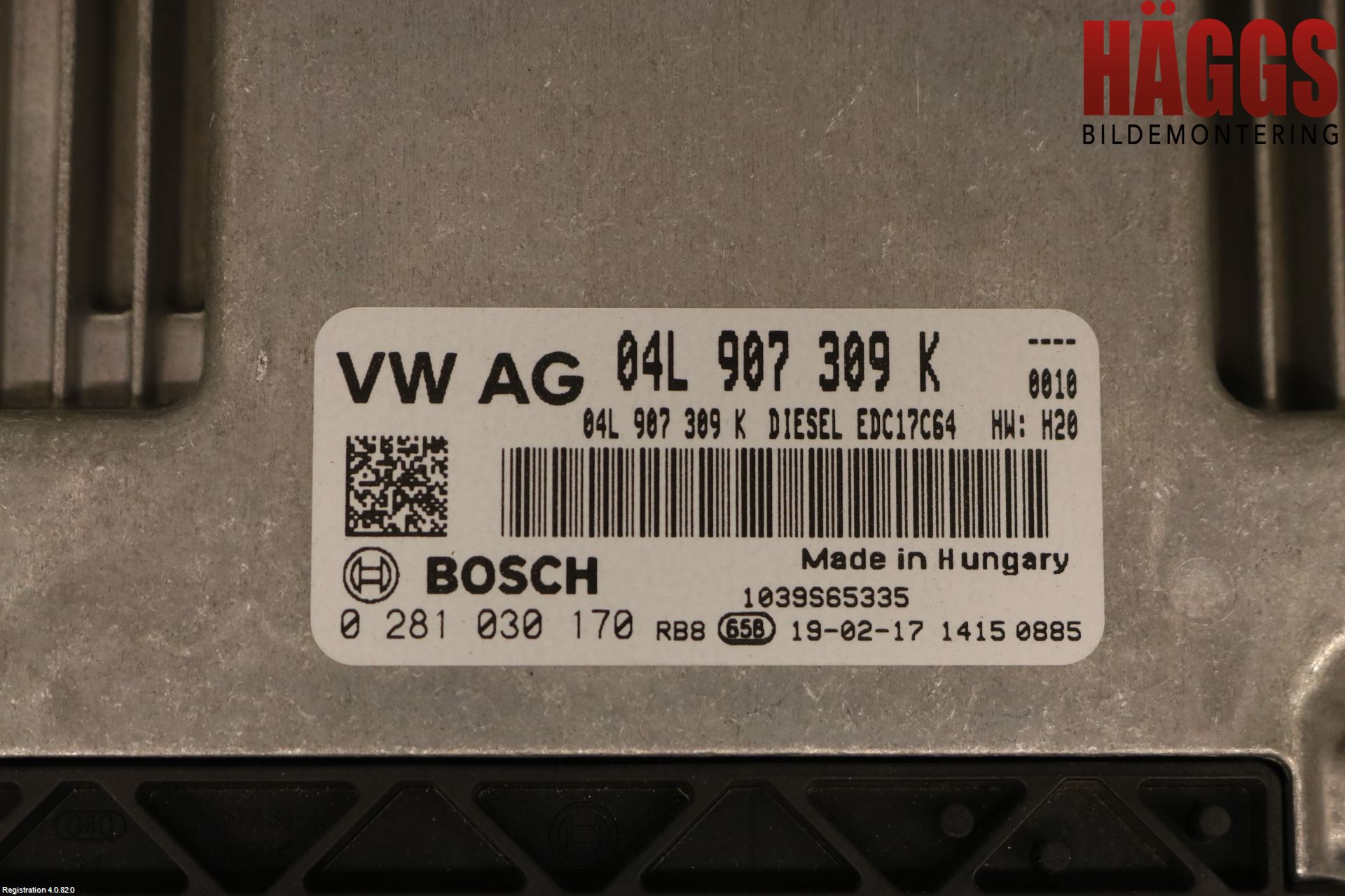 Volkswagen VW CADDY 16-20 Styrenhet Inspump Diesel