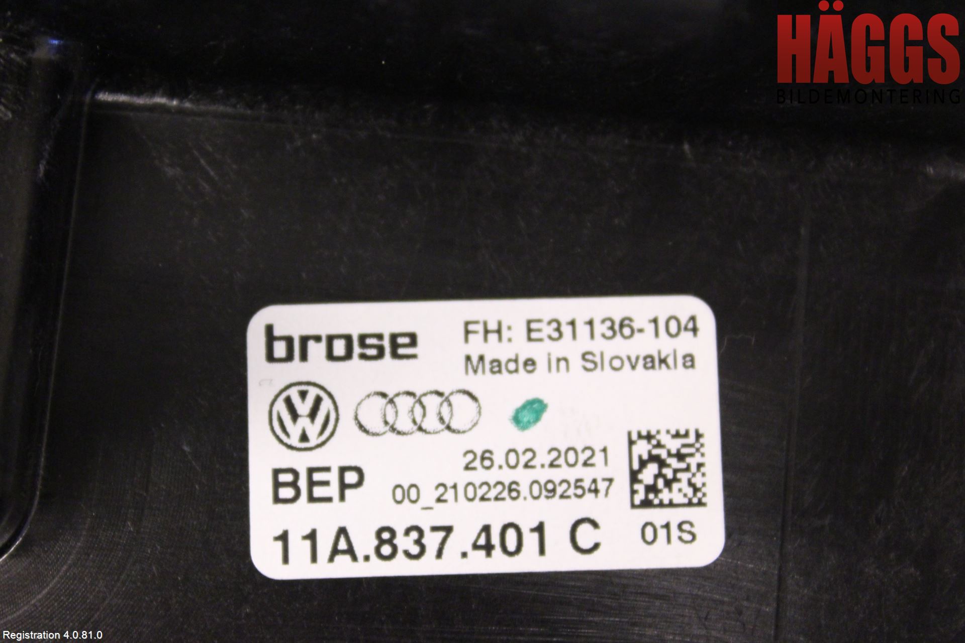 Volkswagen VW ID.4 21- Fönsterhissmekanism