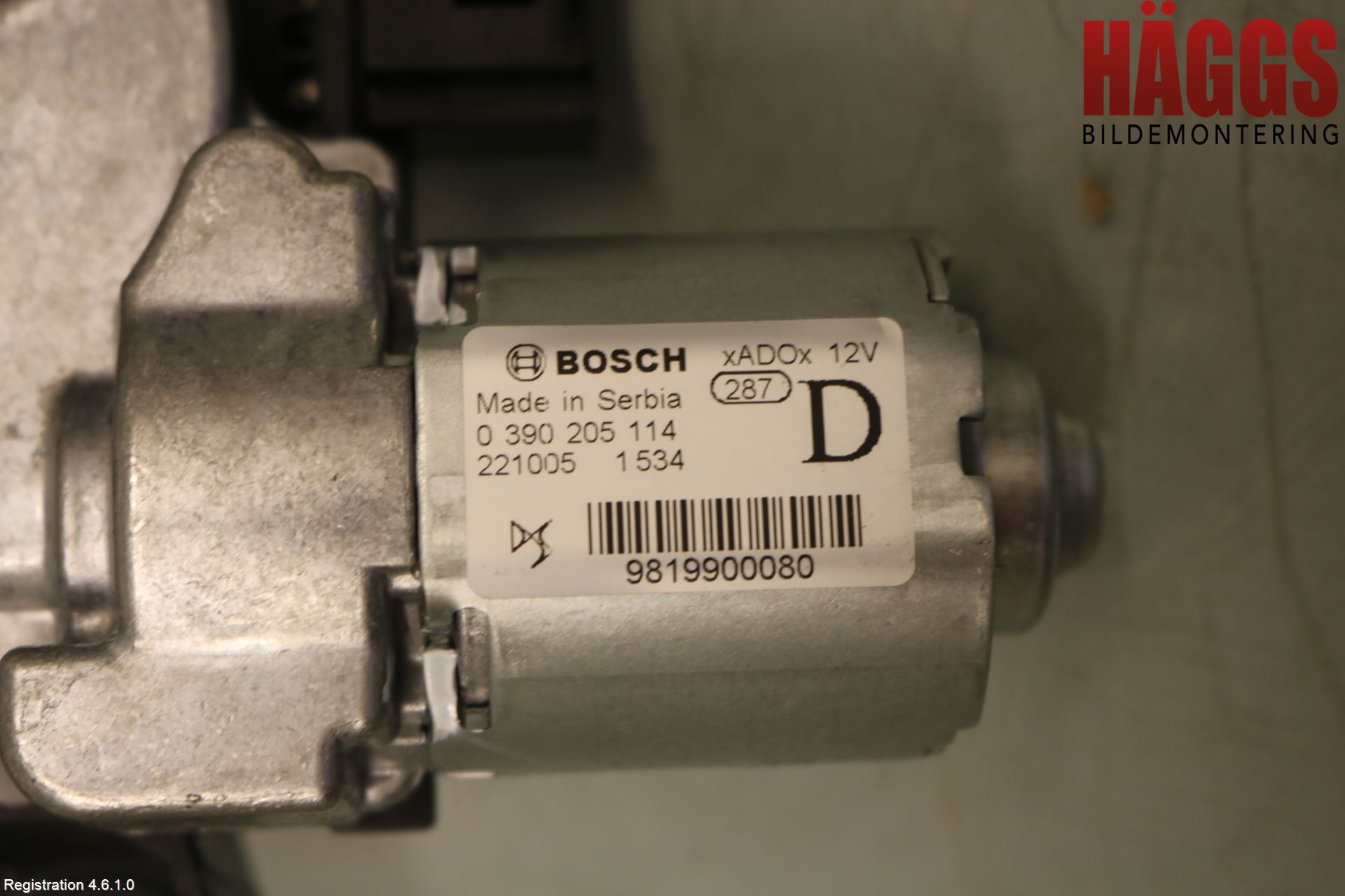 Peugeot 208/E-208 20- Torkarmotor Baklucka