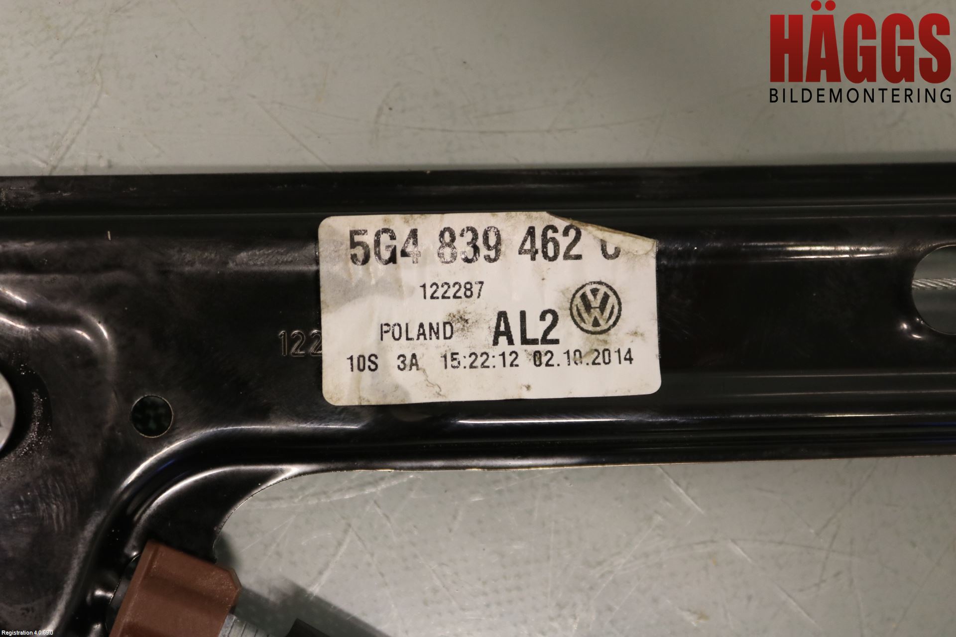 Volkswagen VW GOLF / E-GOLF VII 13-20 Fönsterhissmekanism