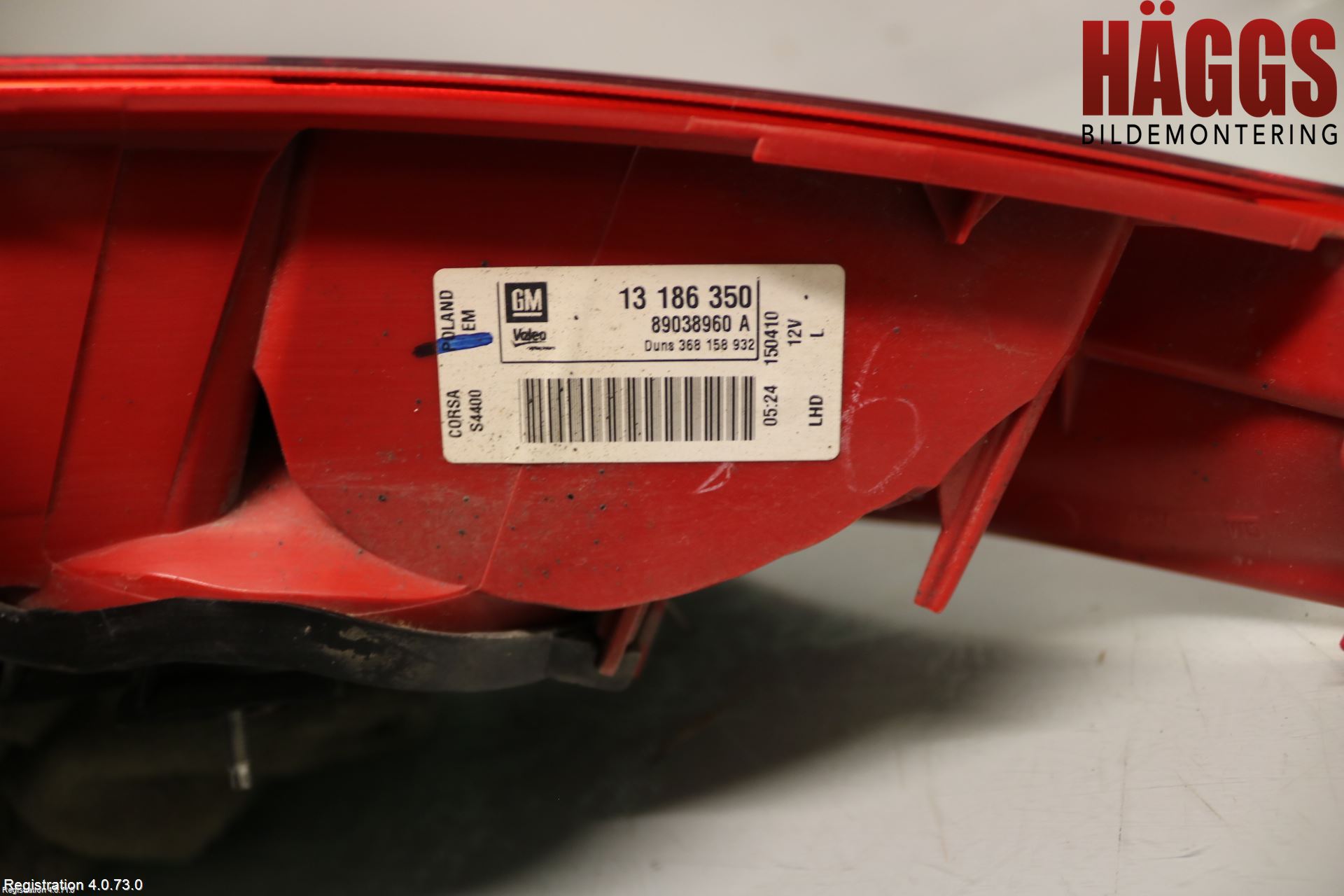 Opel CORSA D 07-14 Bakljus Vänster