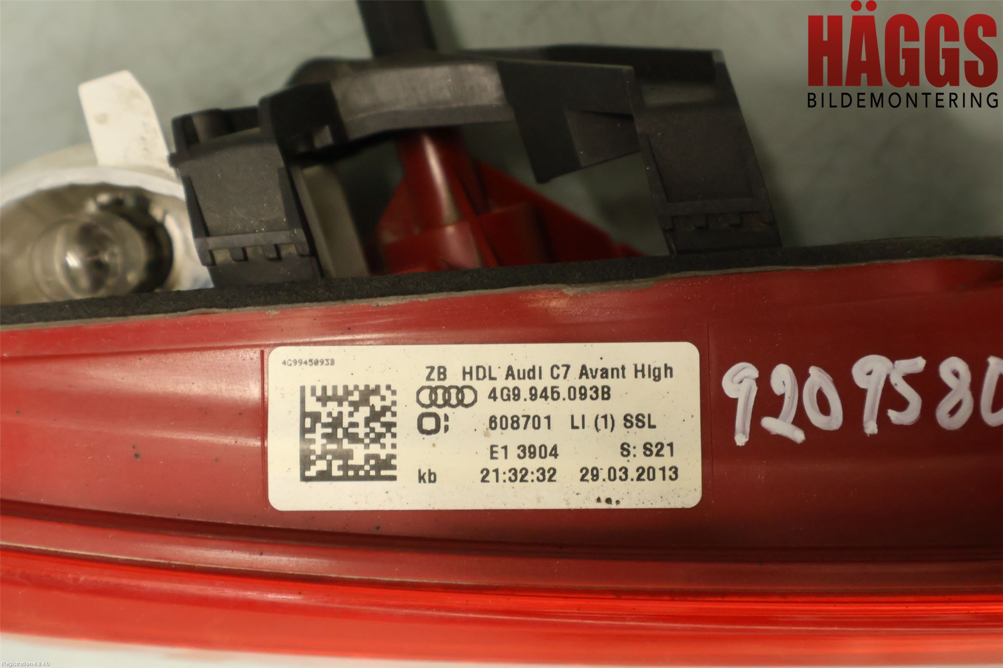 Audi A6/S6 4G 11-18 Bakljus Lucka Vä