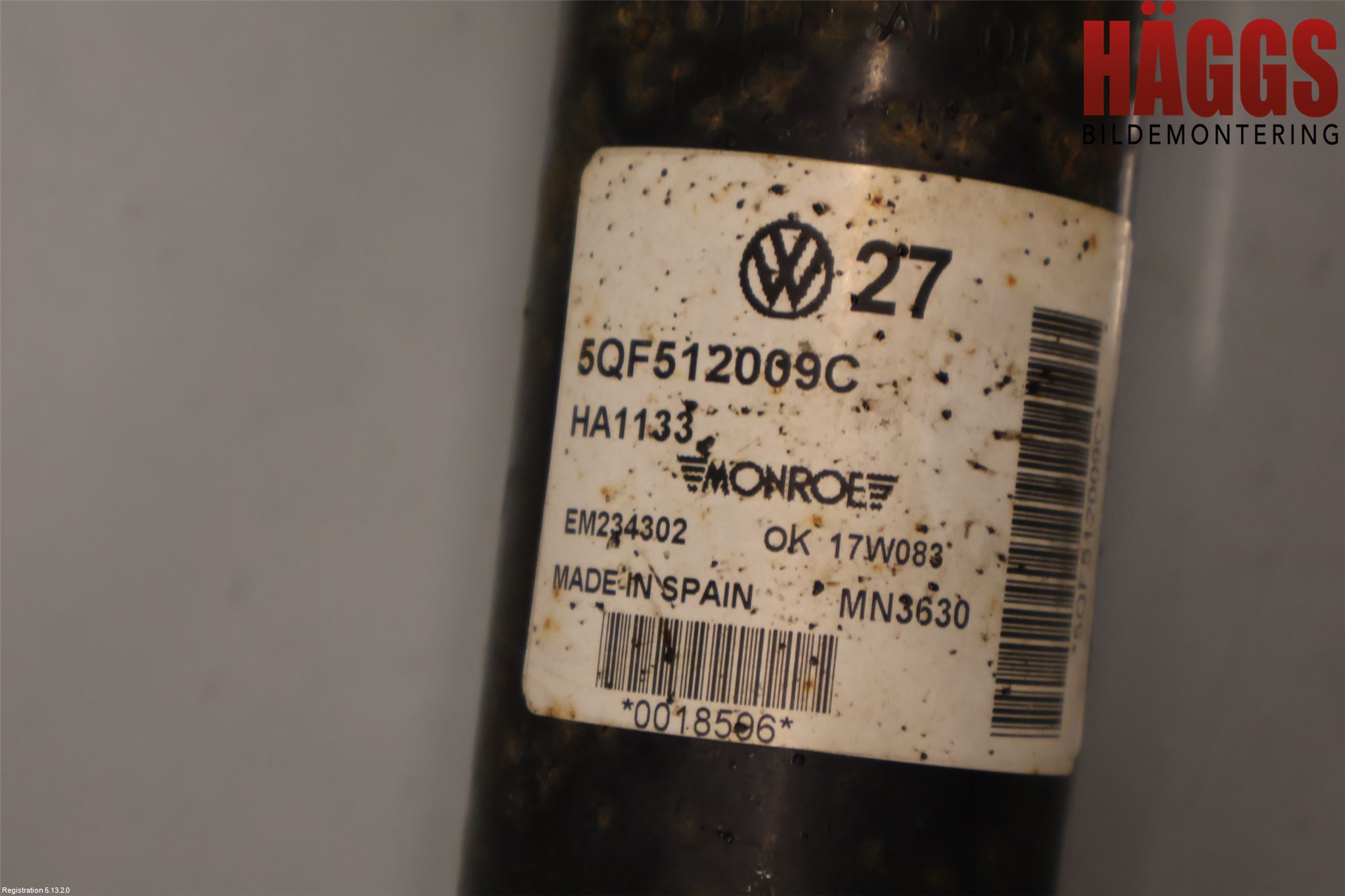Volkswagen VW TIGUAN 16-24 Stötdämpare Bak
