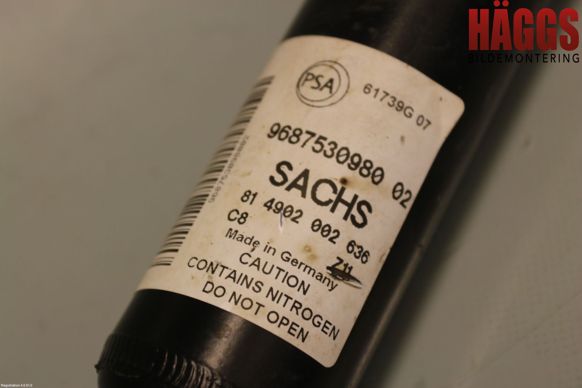 Citroen BERLINGO 08-18 Stötdämpare Bak