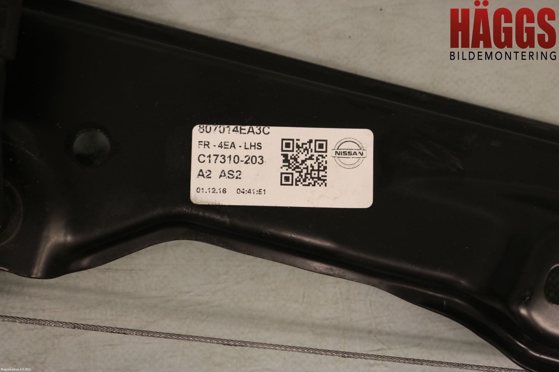 Nissan QASHQAI 14-17 Fönsterhiss El Kompl