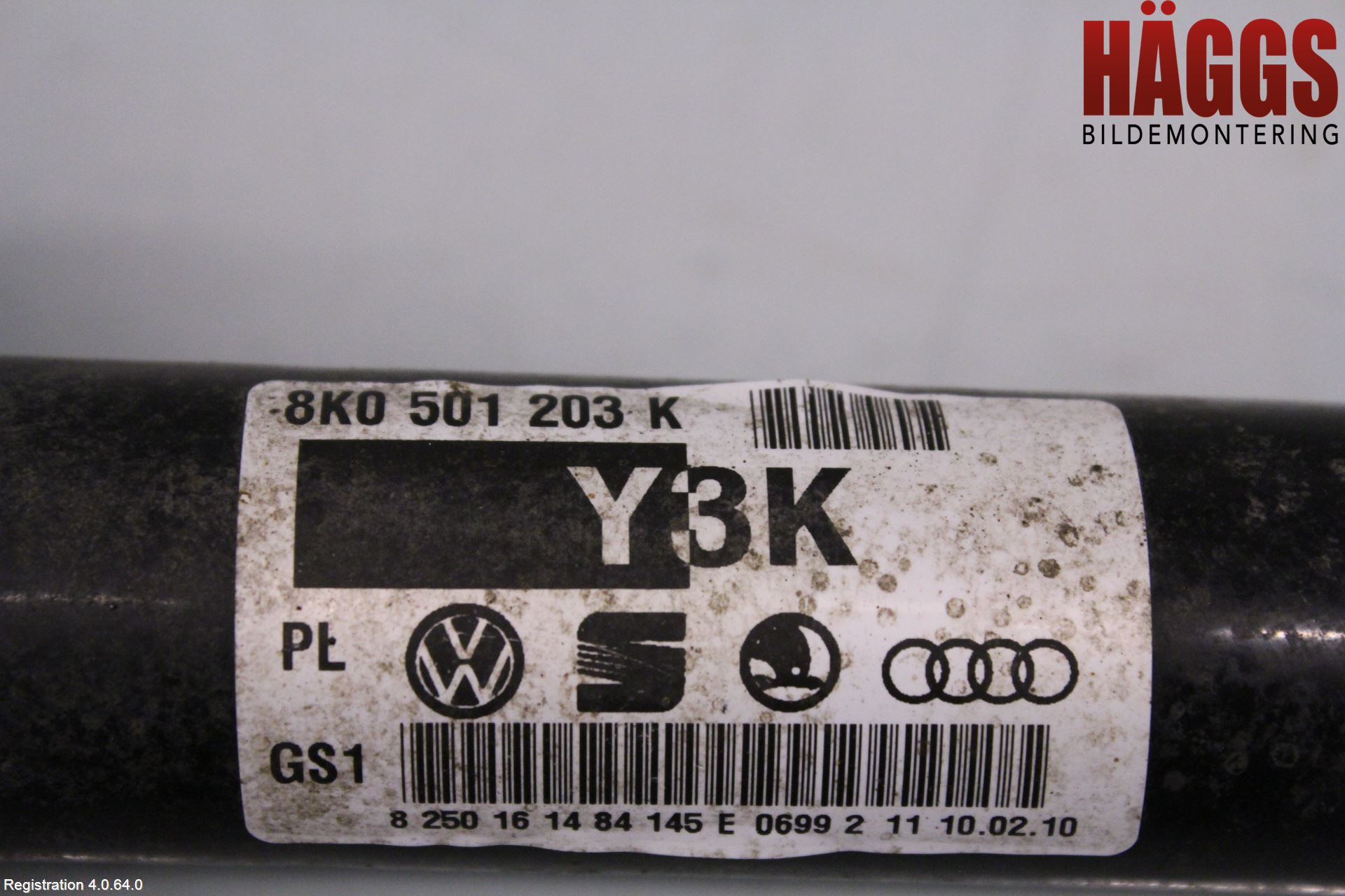 Audi A4/S4 08-11 Drivaxel Bak Höger