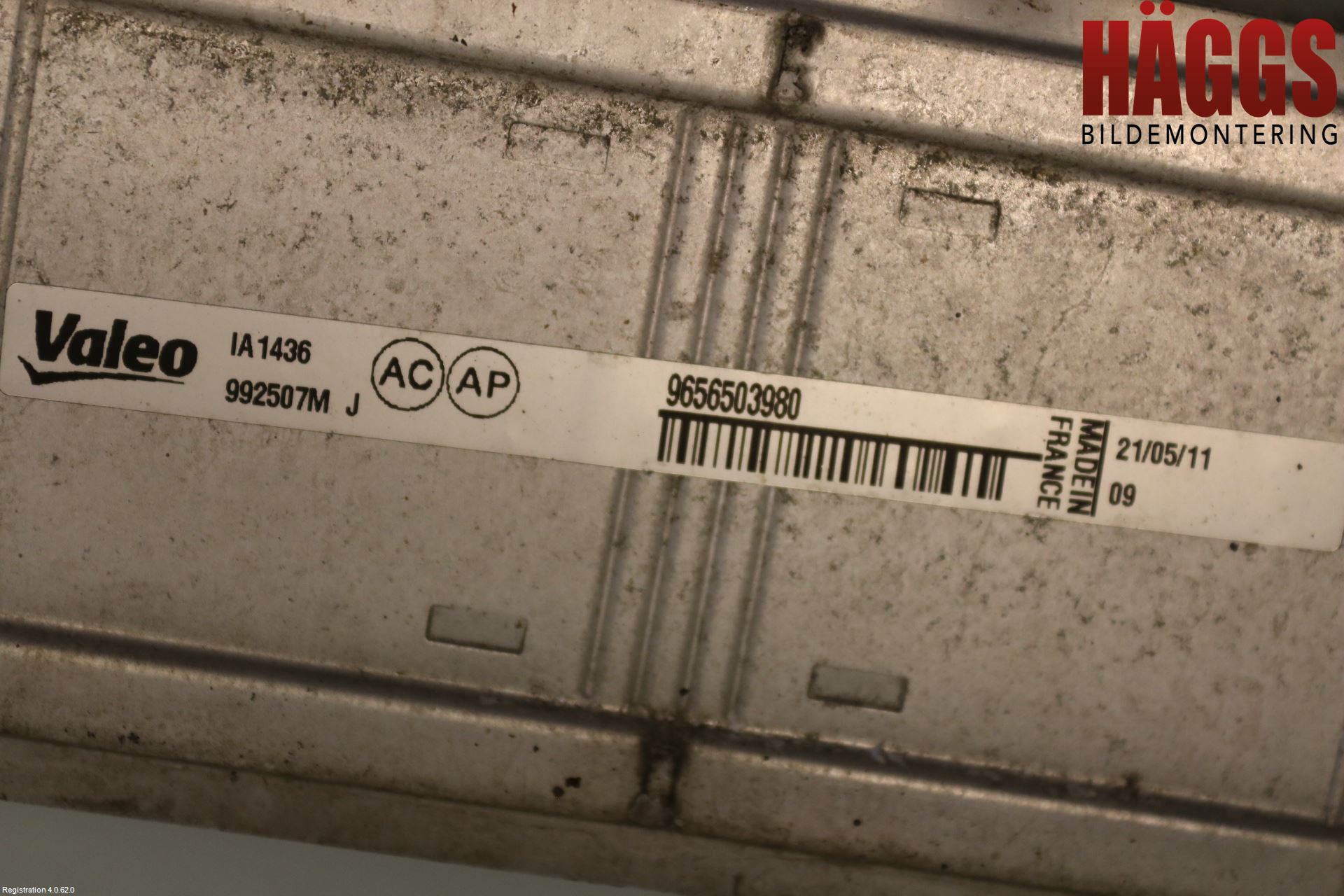 Citroen BERLINGO 08-18 Laddluft-Intercooler Kyl