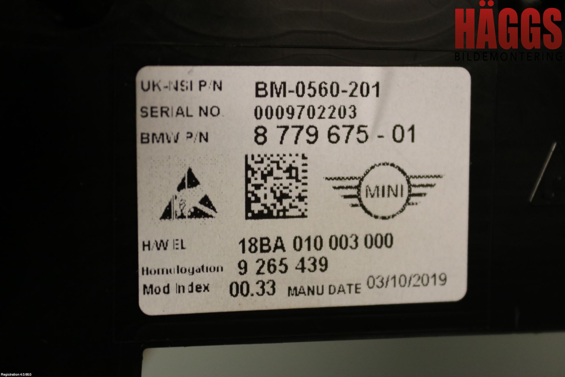 Mini COOPER CLUBMAN F54 16- Instrument Komb