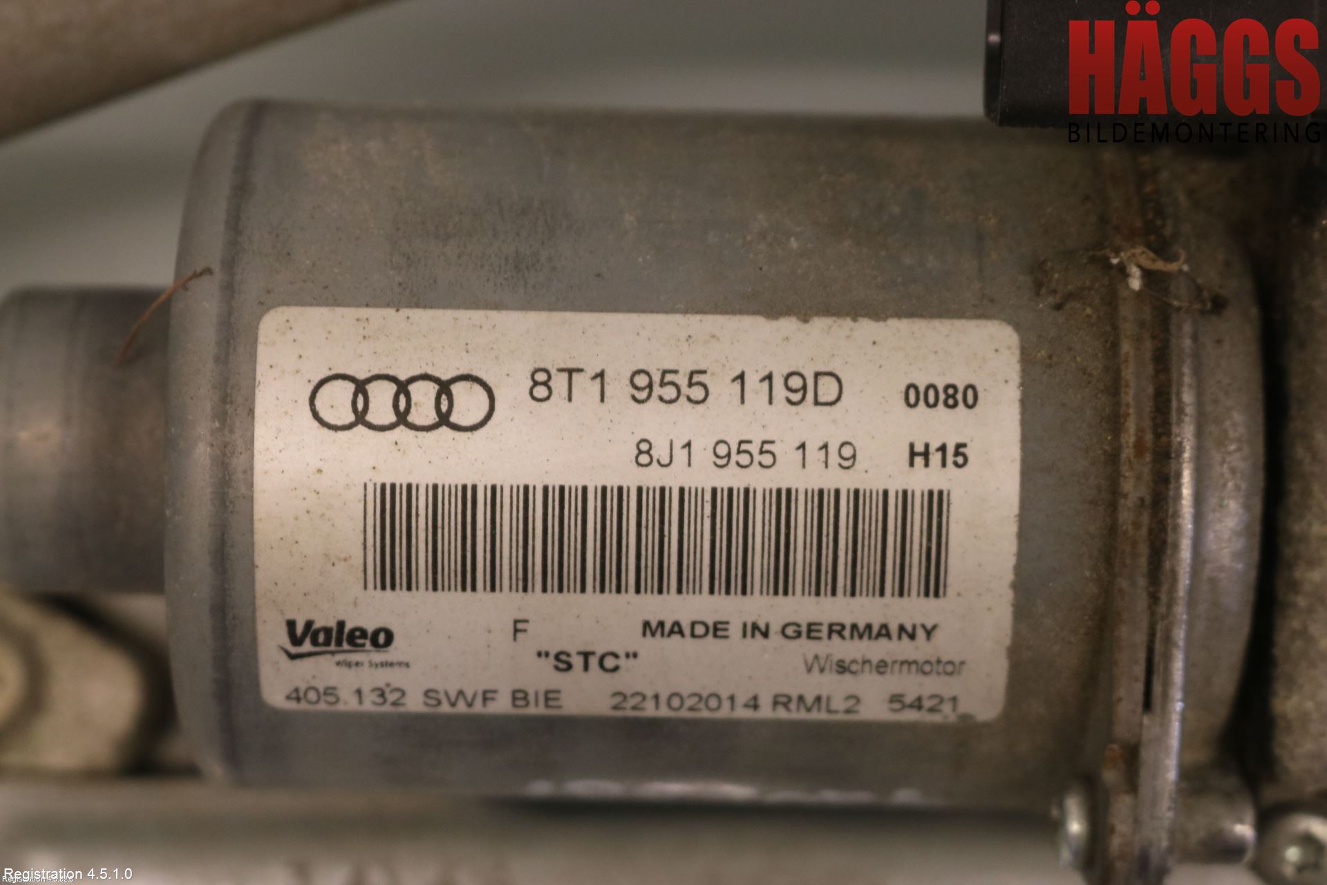 Audi A5 07-16 Torkarmotor Vindruta