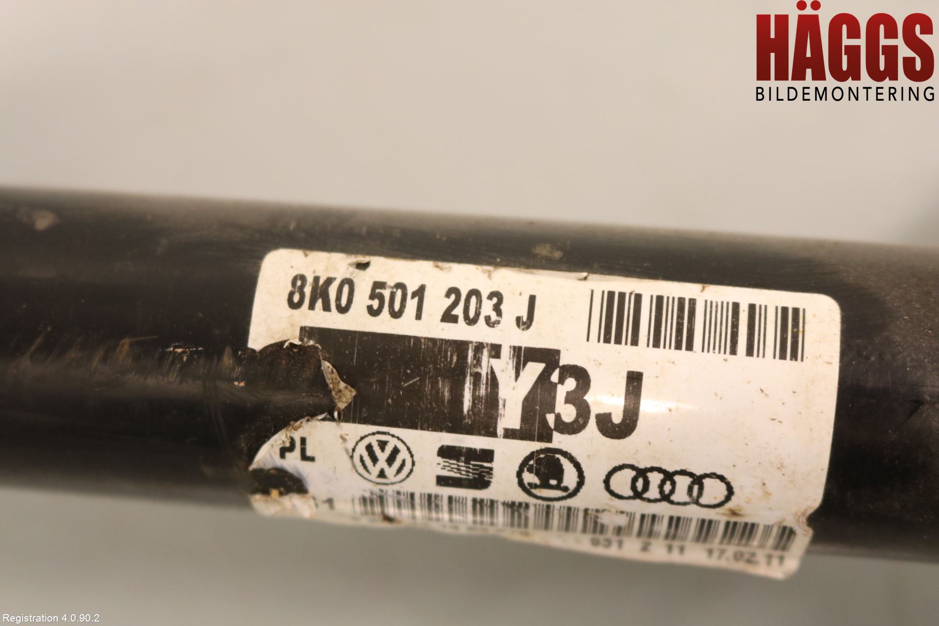 Audi A4 ALLROAD 09-16 Drivaxel Bak Höger
