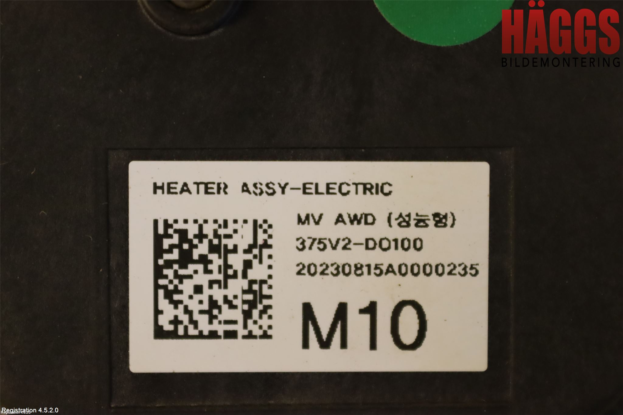 Kia EV9 24- Motorvärmare Värmekropp