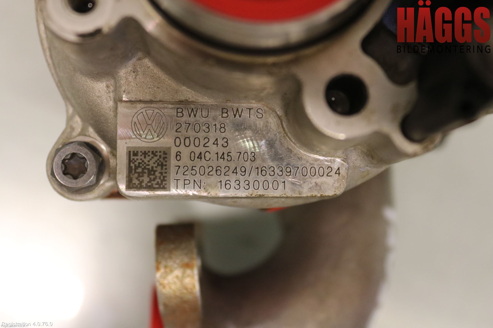 Volkswagen VW GOLF / E-GOLF VII 13-20 Turboaggregat