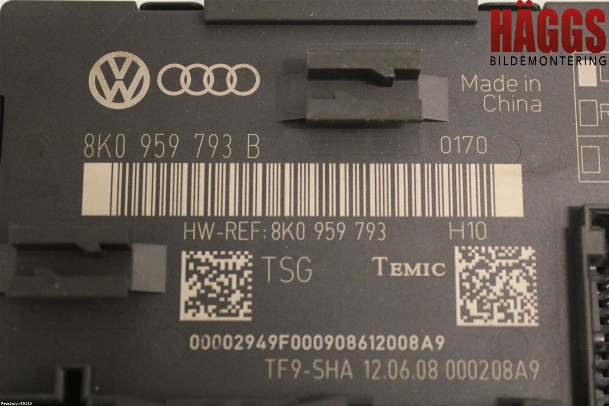 Audi A4/S4 08-11 Styrenhet Dörr