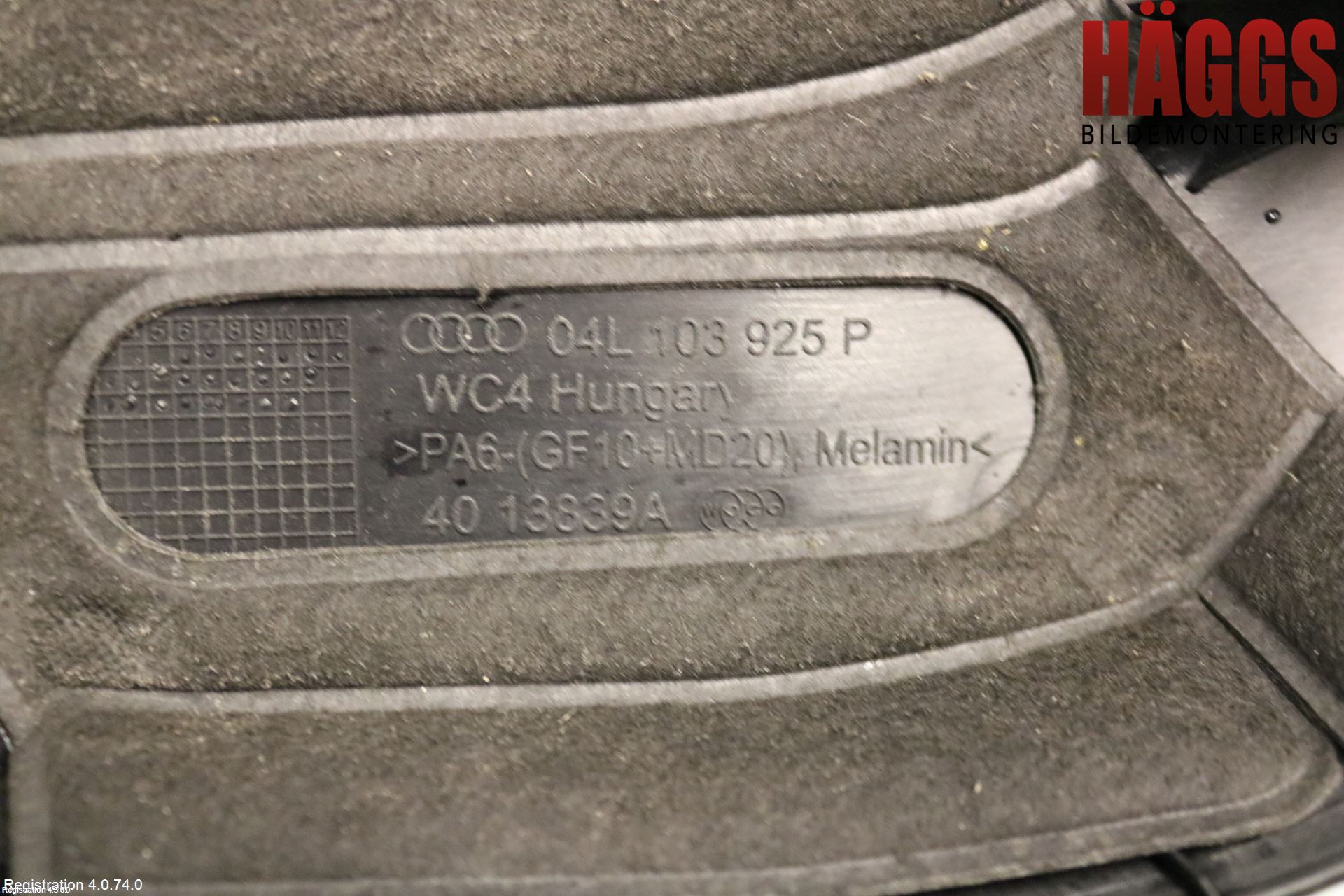 Audi A4/S4 B9 16-19 Motorkåpa