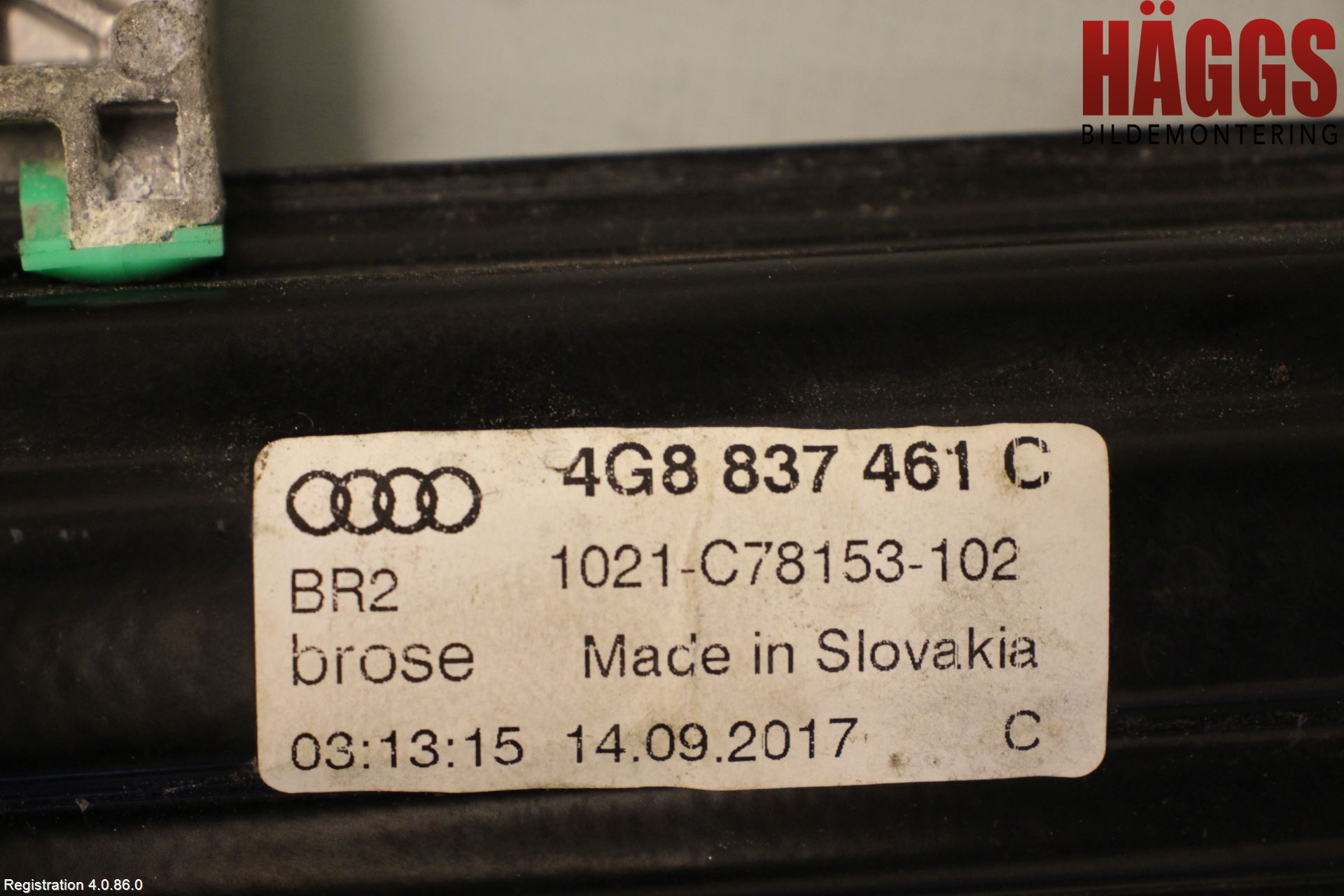 Audi A7 Sportback 4K 18- Fönsterhissmekanism