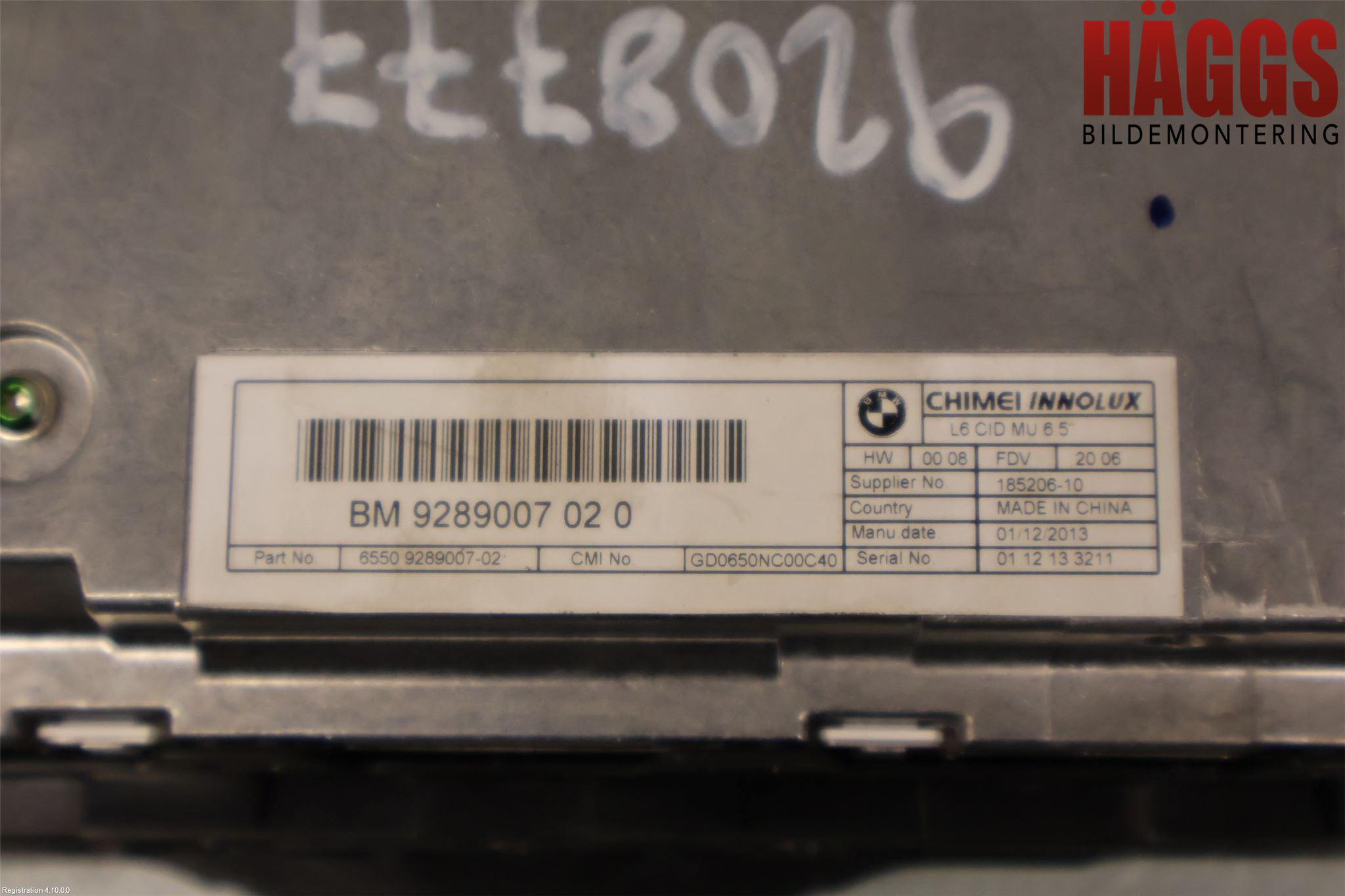 BMW 5 F10/F11/F18 09-17 Bildskärm