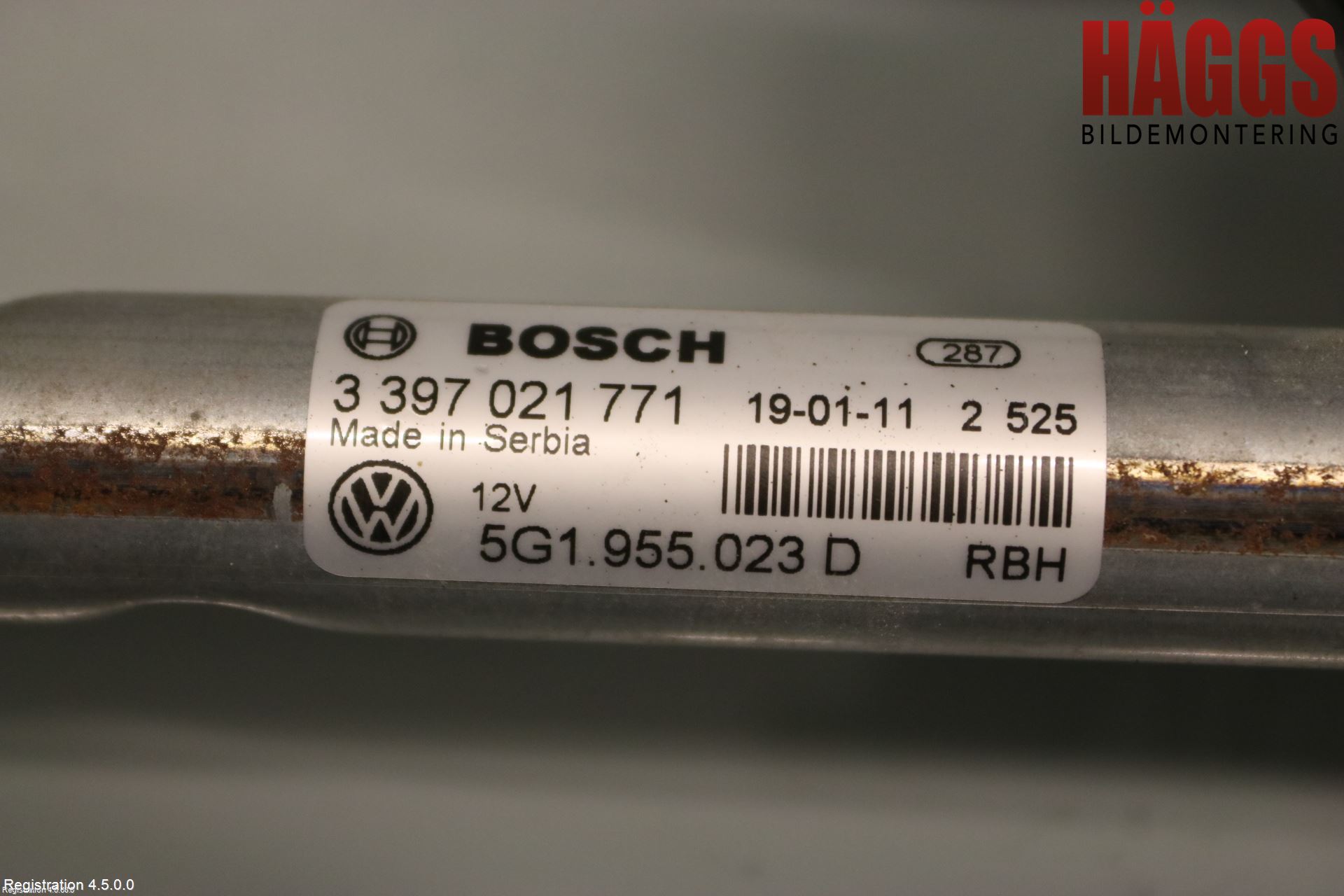 Volkswagen VW GOLF / E-GOLF VII 13-20 Torkarmotor Vindruta