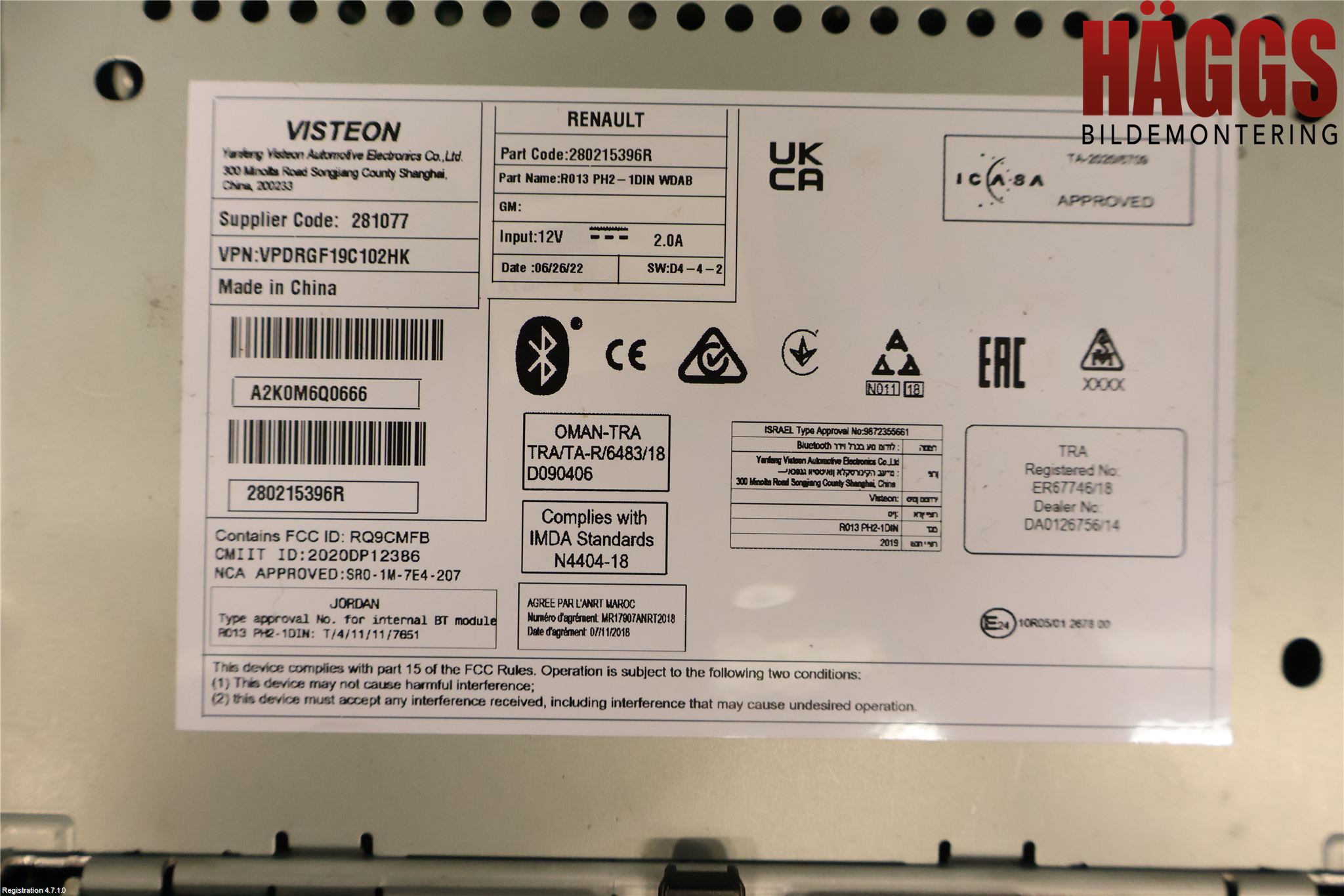 Renault EXPRESS 21- Cd Radio - Multimediapanel