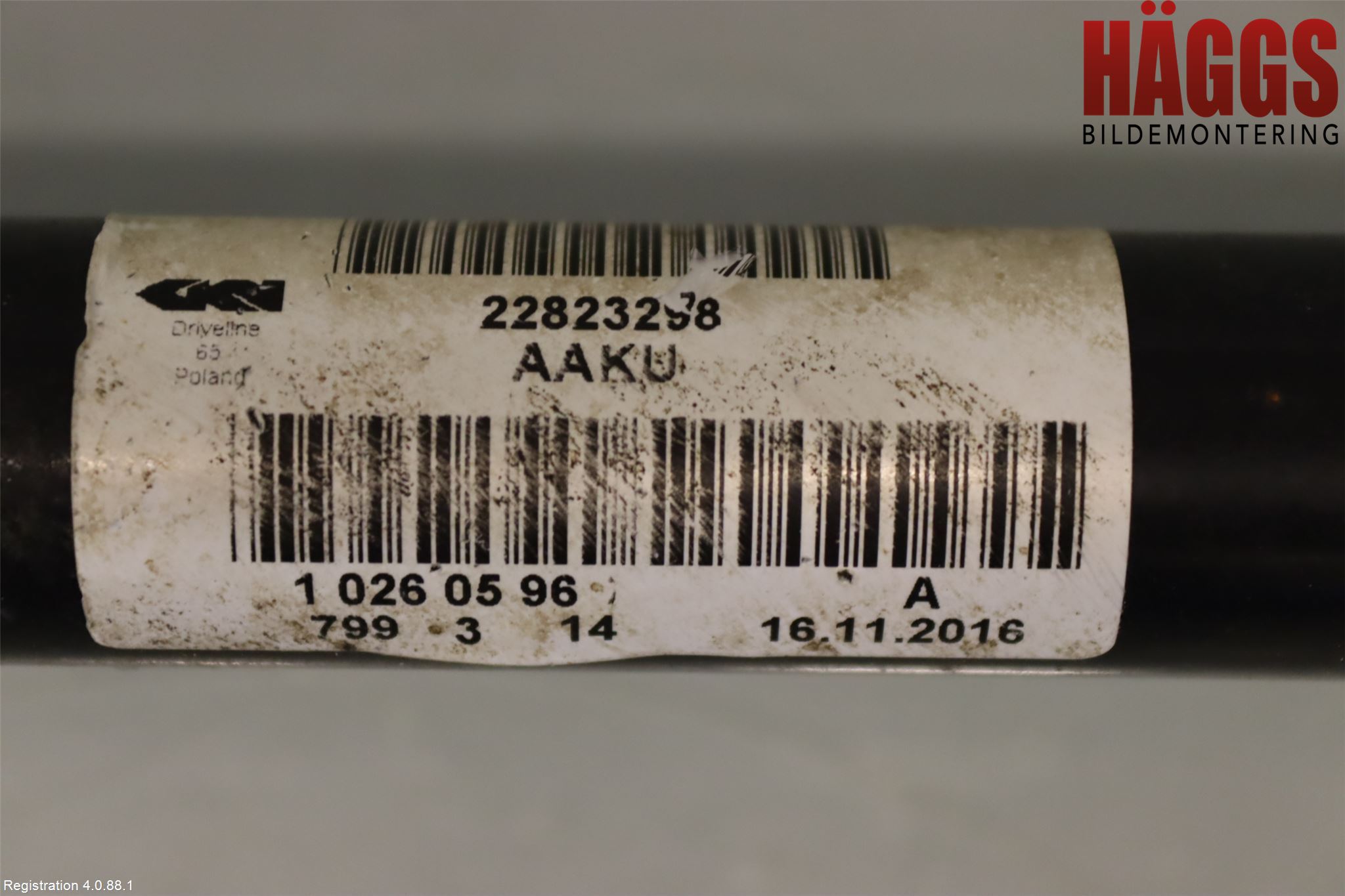 Opel INSIGNIA 17- Drivaxel Bak Höger