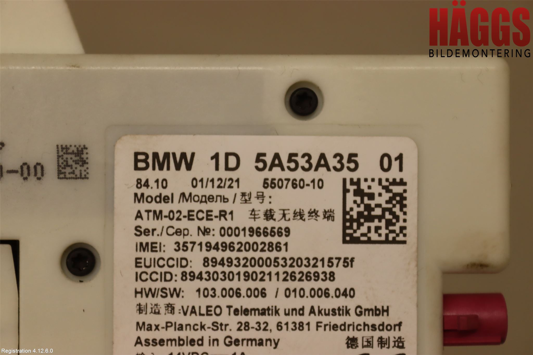 BMW X4 G02 18- Styrenhet Tal