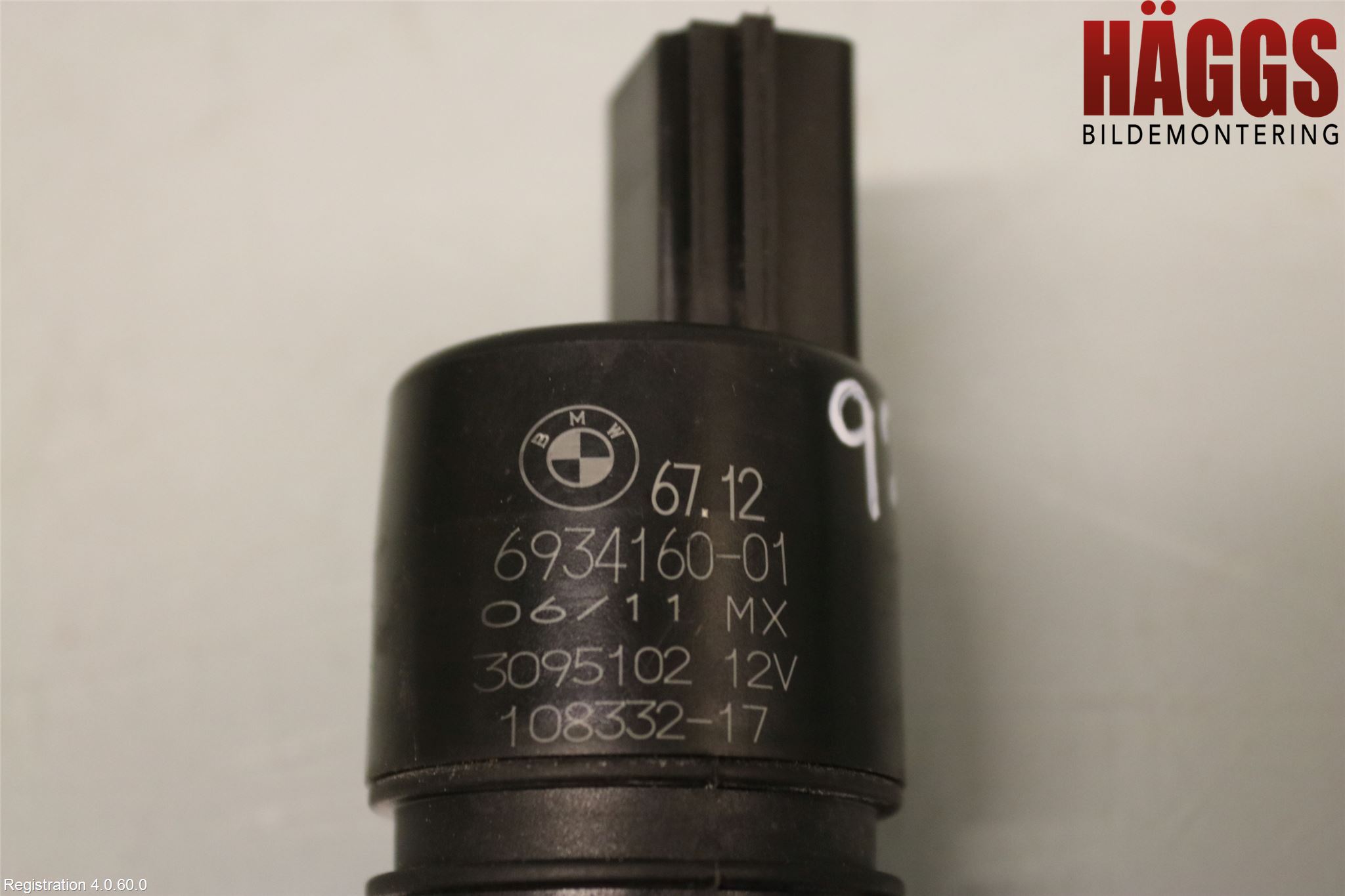 BMW X5 E70 07-13 Spolarpump Vindruta