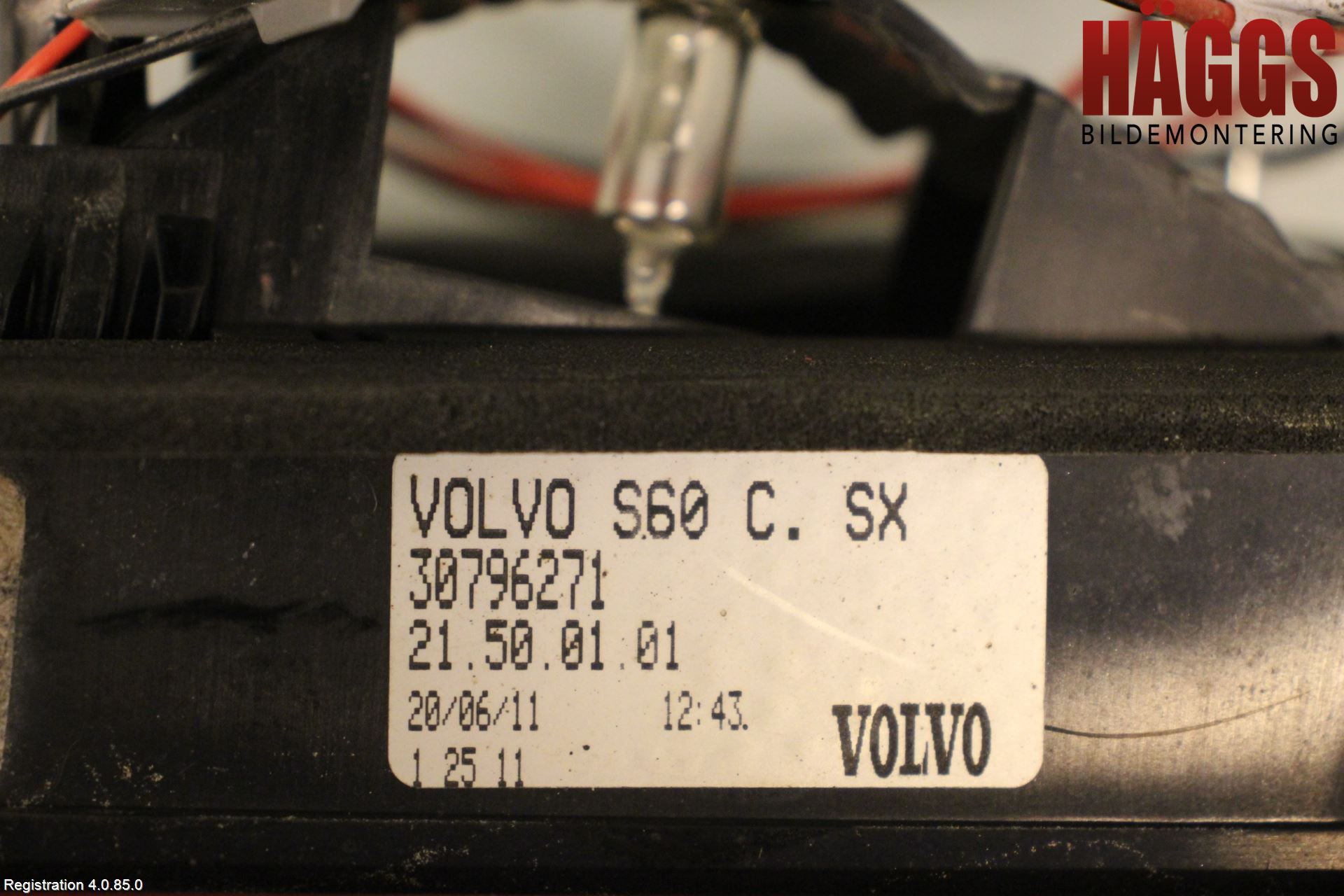 Volvo S60 11-13 Bakljus Lucka Vä