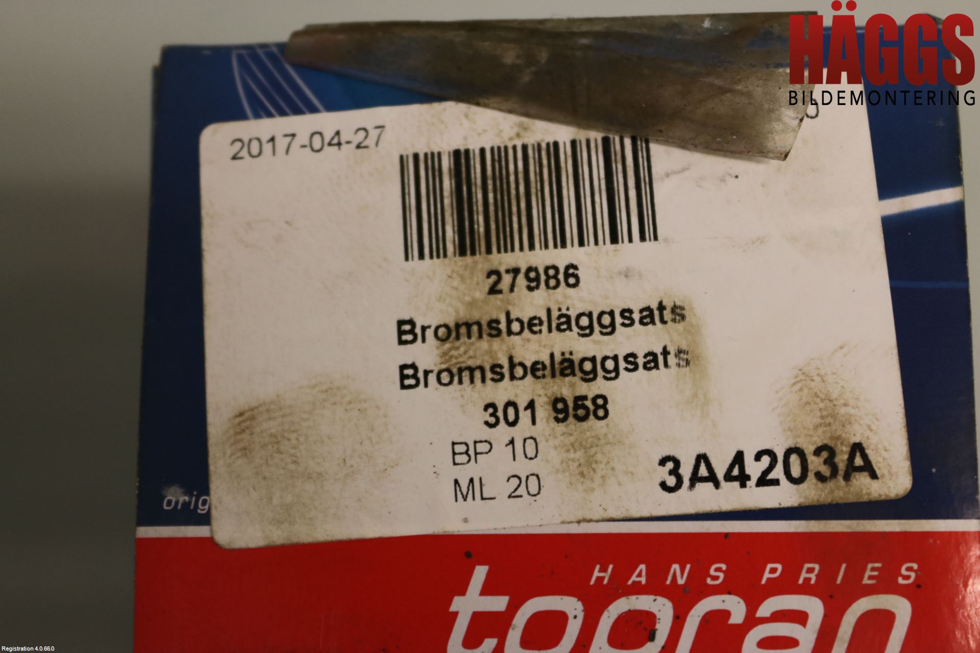 Ford MONDEO     01-06 Bromsbelägg Fram