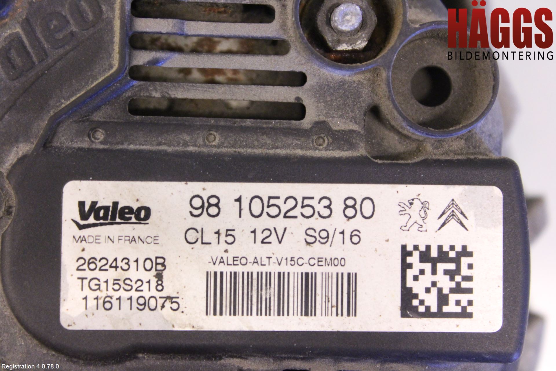 Citroen BERLINGO 08-18 Generator
