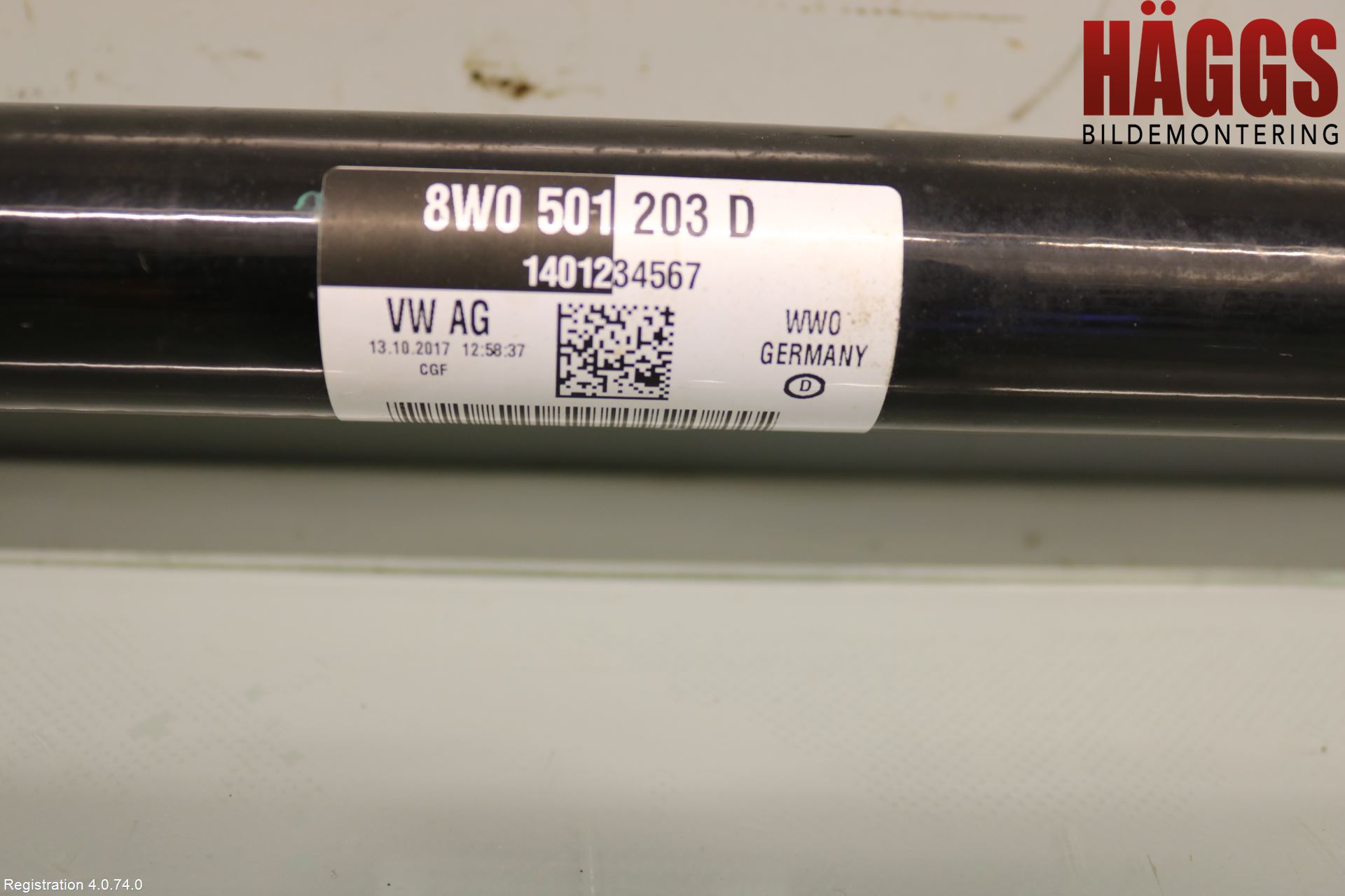 Audi A4/S4 B9 16-19 Drivaxel Bak Höger