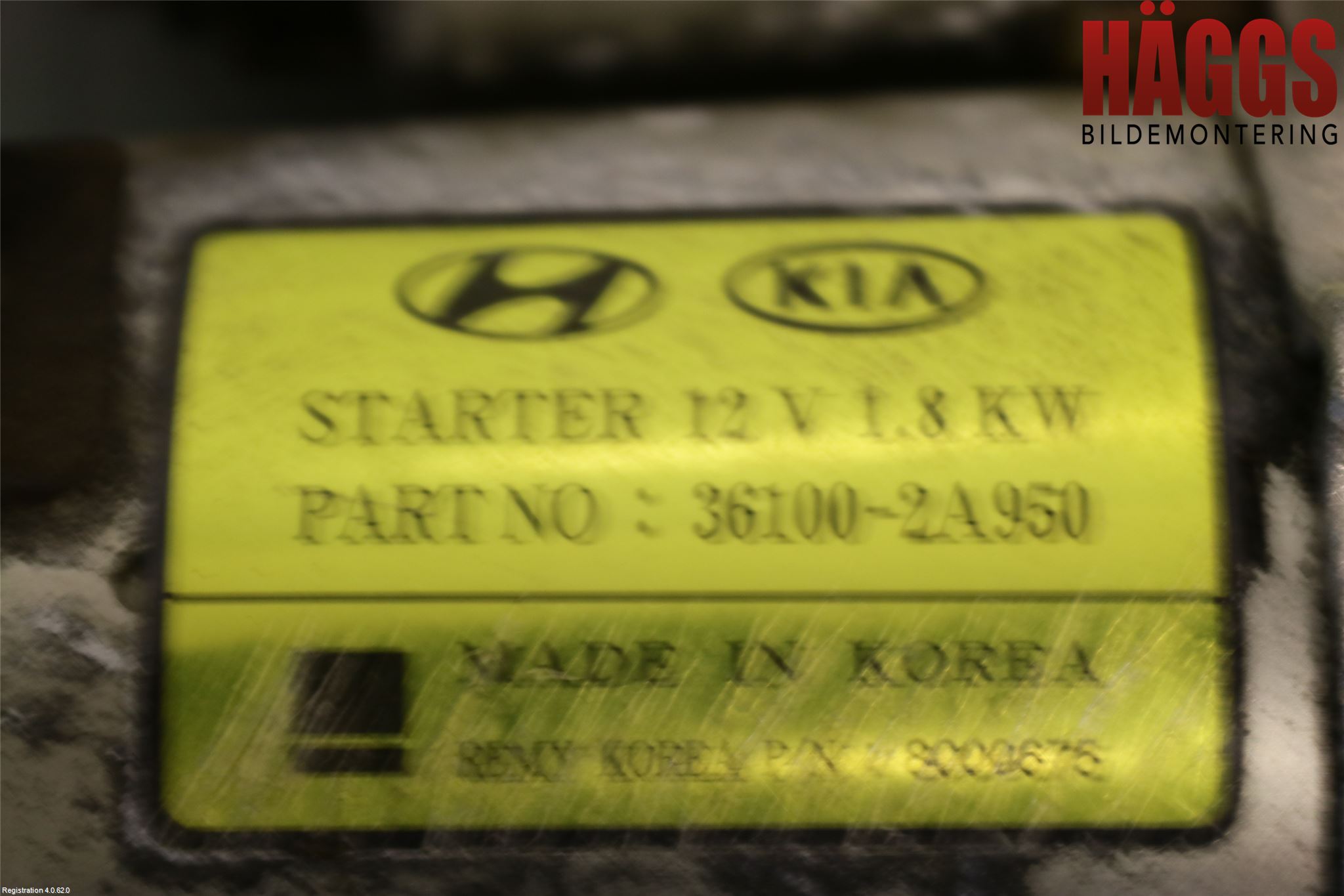 Kia SPORTAGE (SL) 11-15 Startmotor Diesel