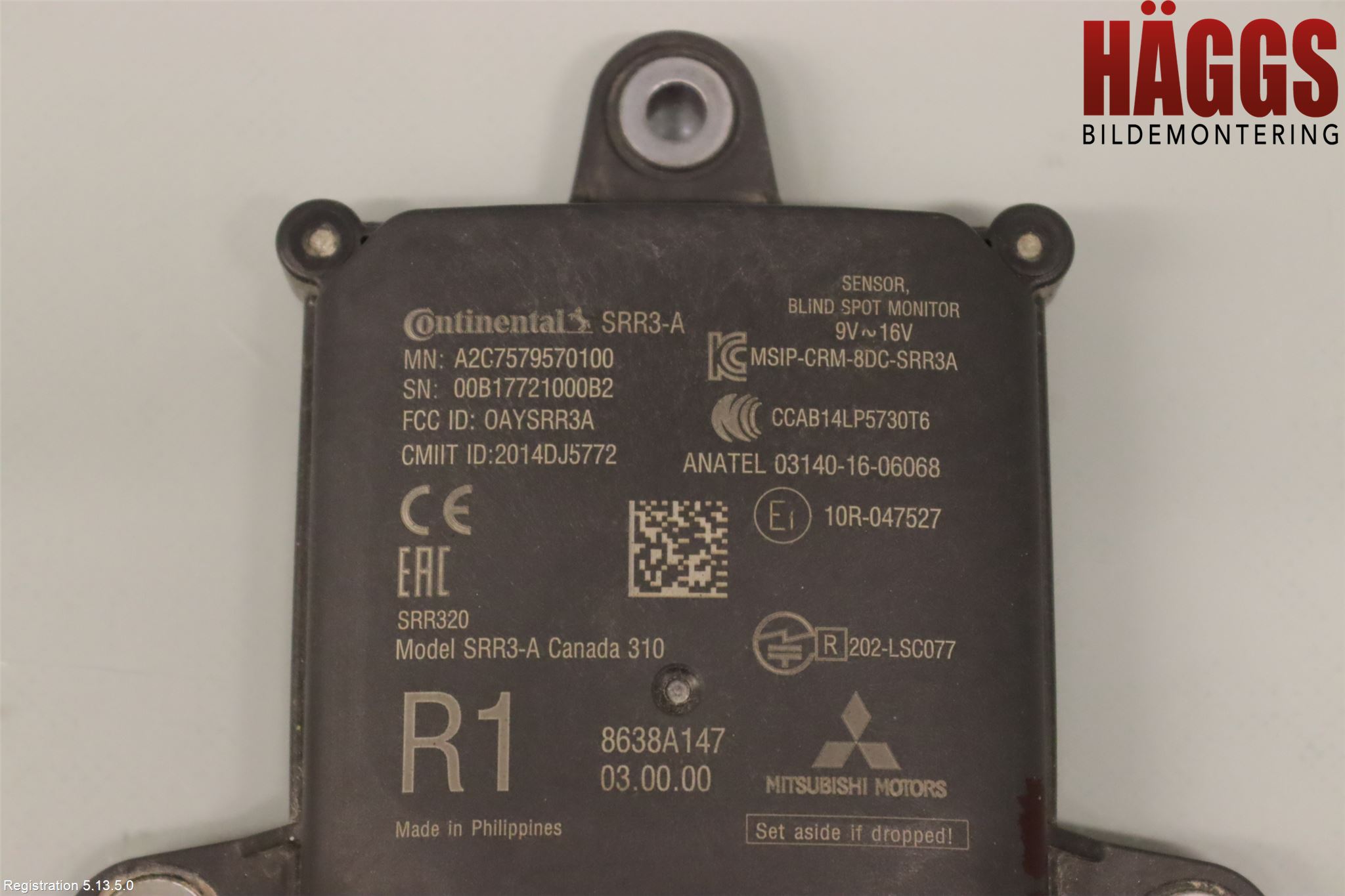 Mitsubishi OUTLANDER 13-21 Sensor Aktivt Kollisionsskydd